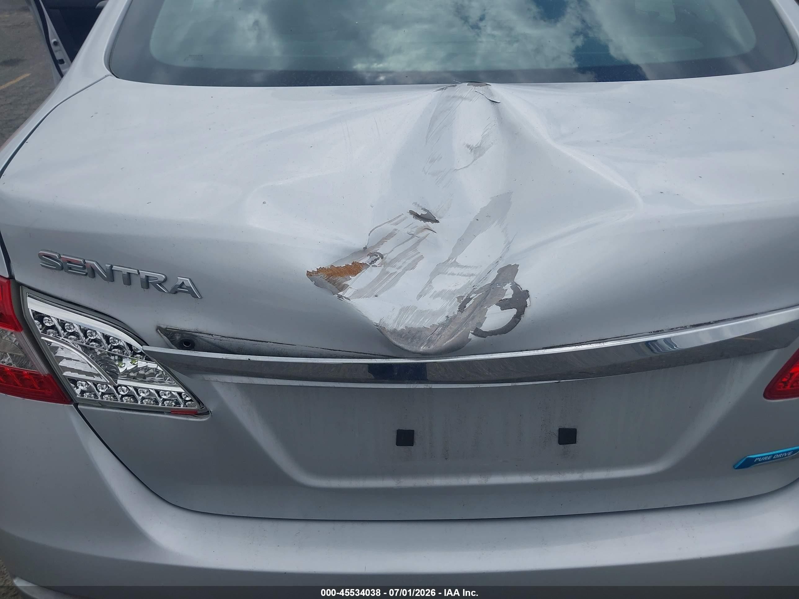 2014 Nissan Sentra Sv Silver vin: 3N1AB7AP1EL632781