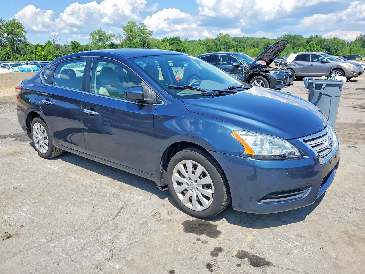 2014 Nissan Sentra Sv Blue vin: 3N1AB7AP1EL642663