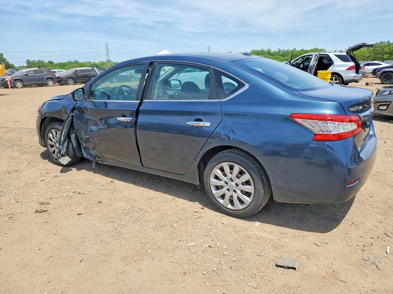 2014 Nissan Sentra Sv Blue vin: 3N1AB7AP1EL659947