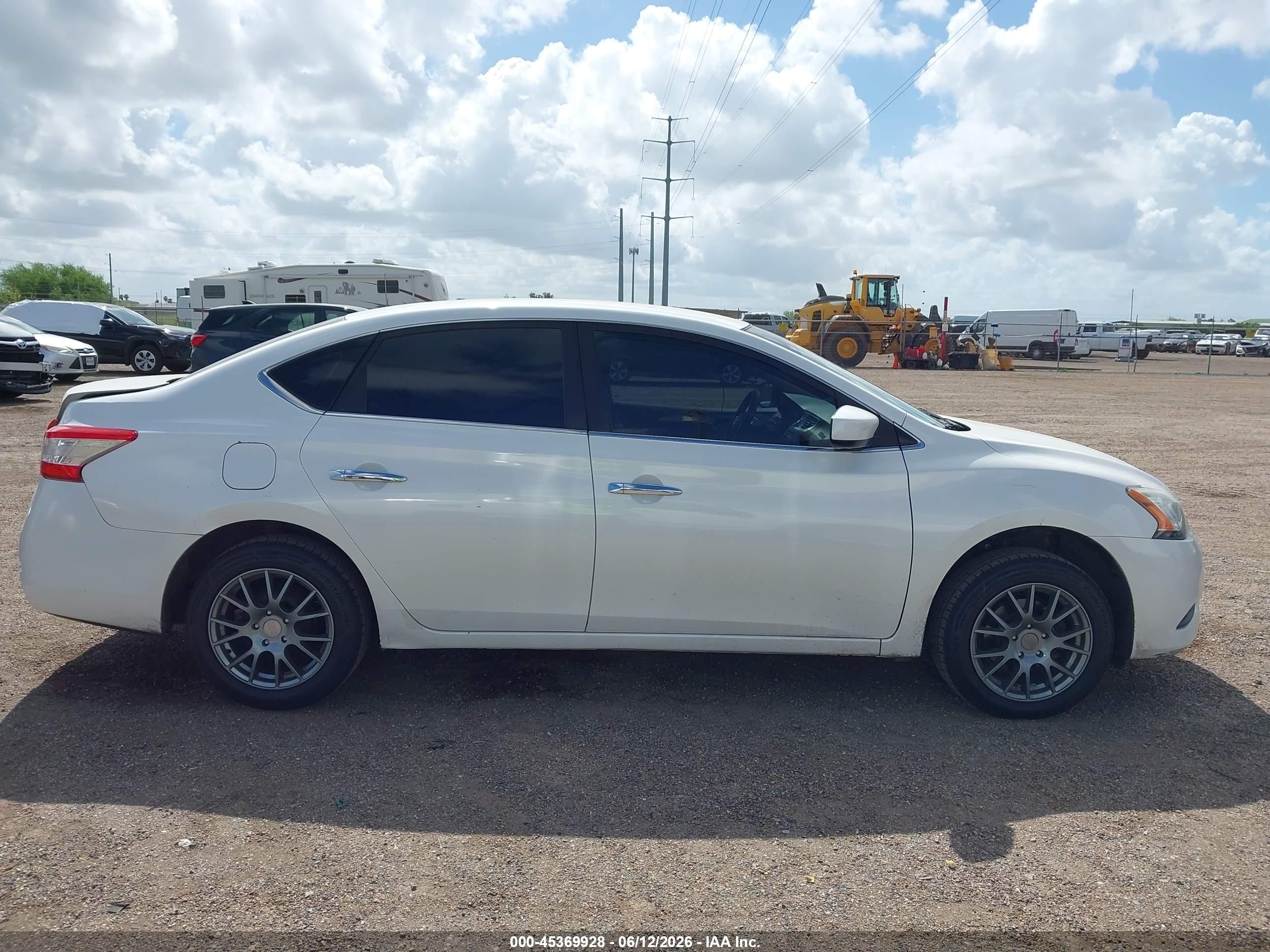 2014 Nissan Sentra Sv White vin: 3N1AB7AP1EL665392