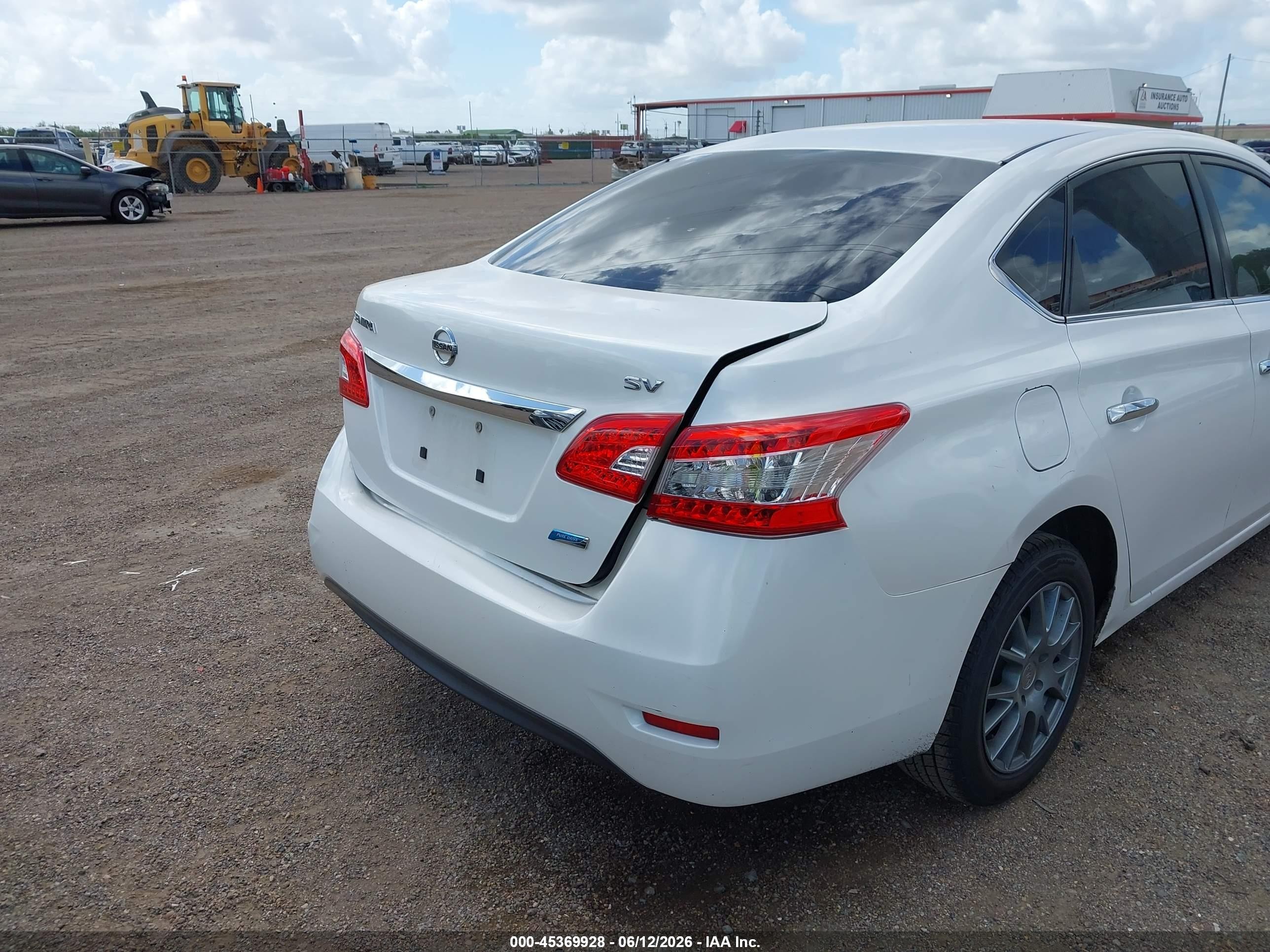 2014 Nissan Sentra Sv White vin: 3N1AB7AP1EL665392