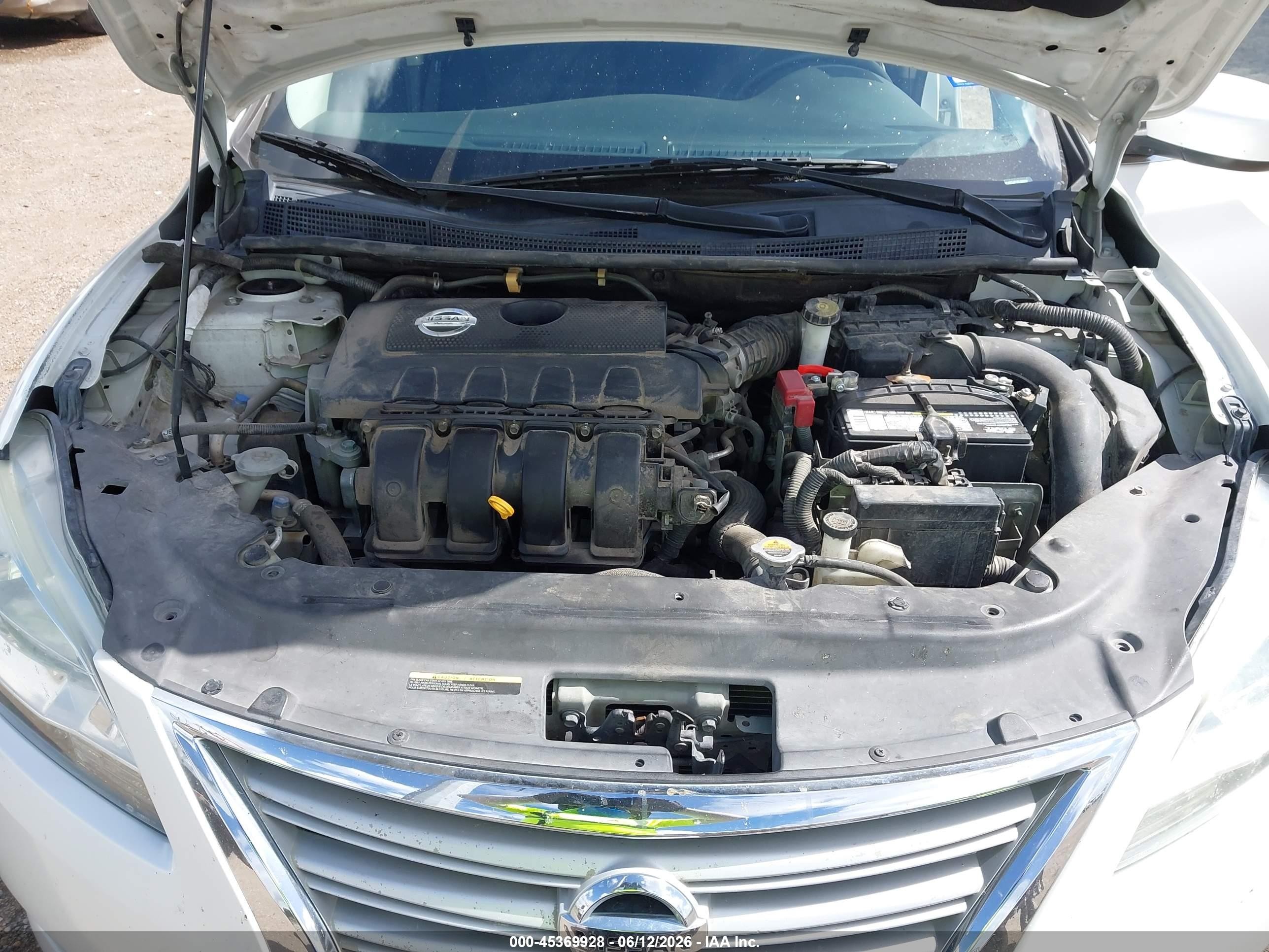 2014 Nissan Sentra Sv White vin: 3N1AB7AP1EL665392