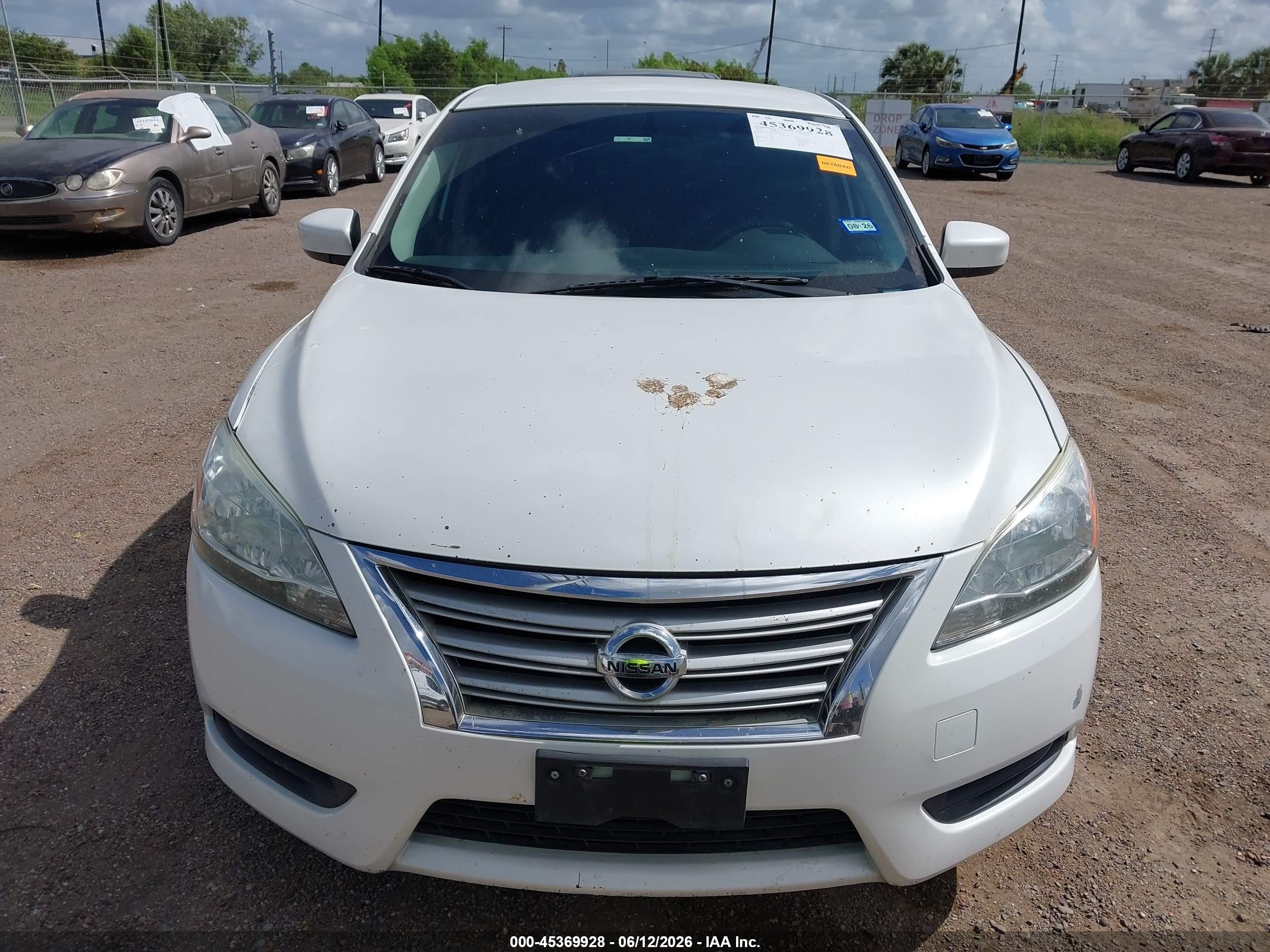 2014 Nissan Sentra Sv White vin: 3N1AB7AP1EL665392