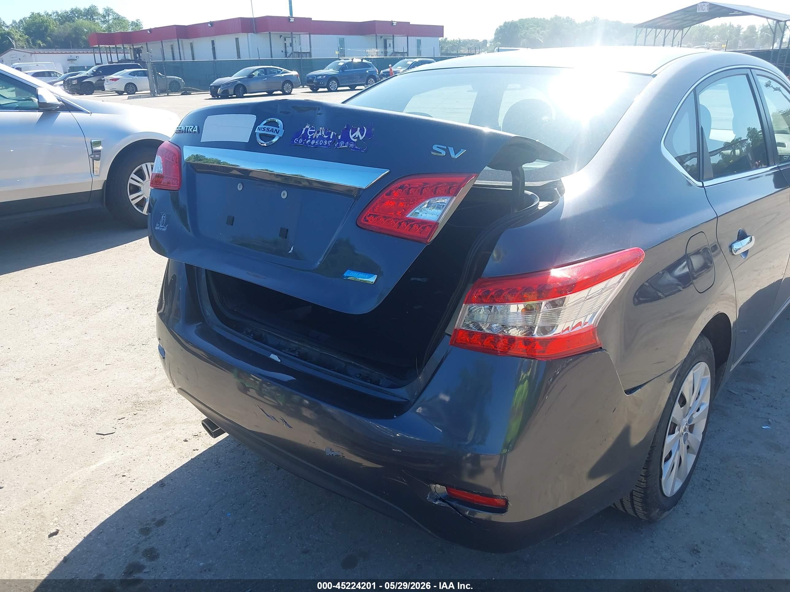 2014 Nissan Sentra Sv Gray vin: 3N1AB7AP1EL668308