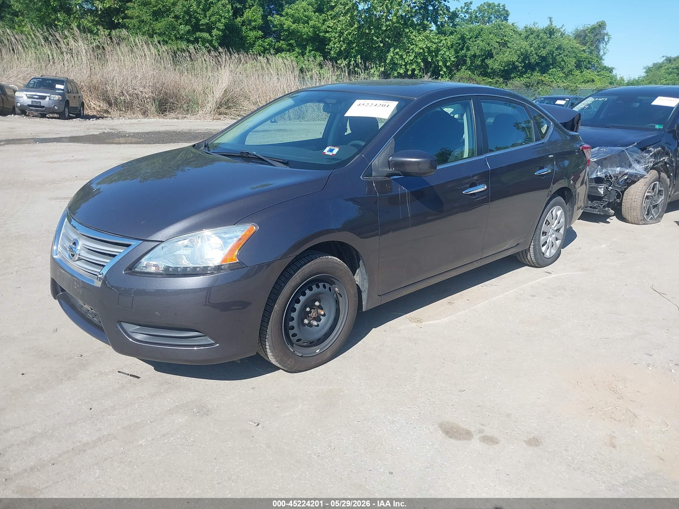 2014 Nissan Sentra Sv Gray vin: 3N1AB7AP1EL668308