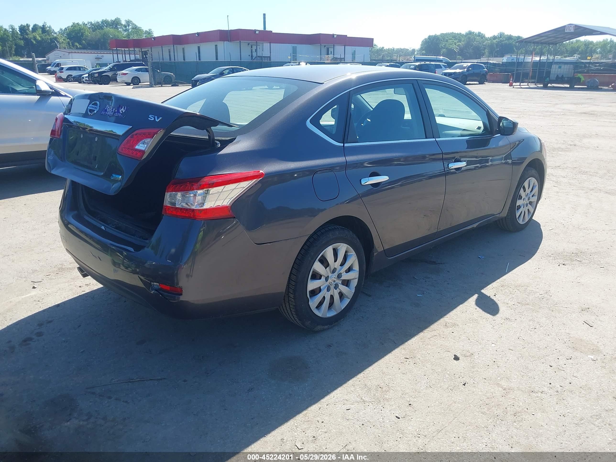 2014 Nissan Sentra Sv Gray vin: 3N1AB7AP1EL668308