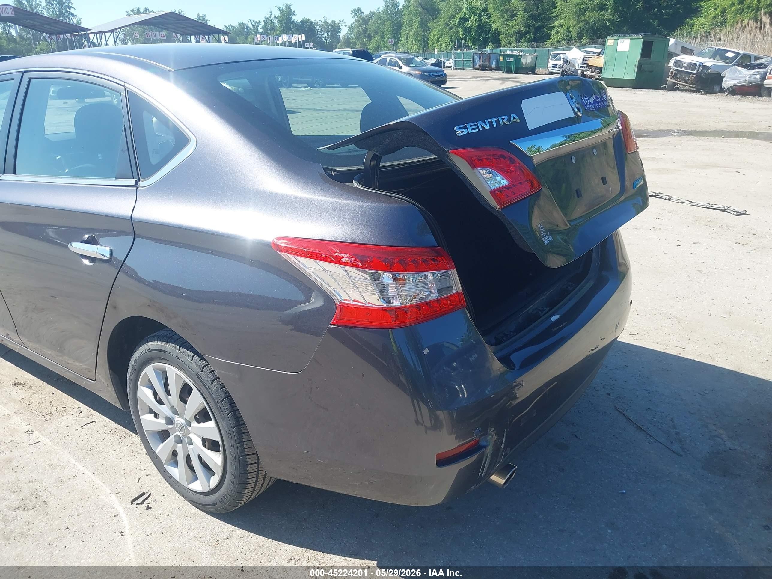 2014 Nissan Sentra Sv Gray vin: 3N1AB7AP1EL668308