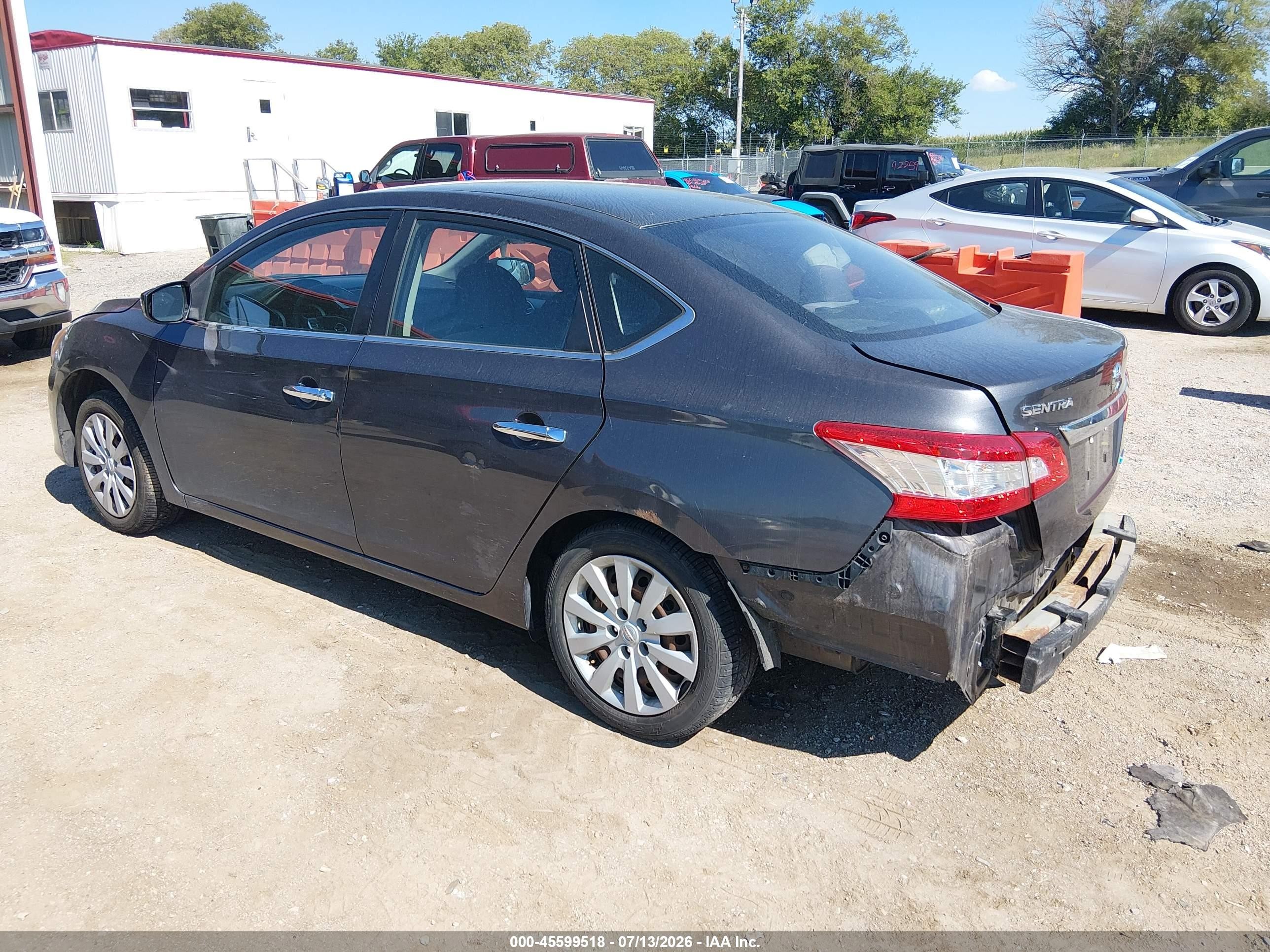 2014 Nissan Sentra Sv Gray vin: 3N1AB7AP1EL669328