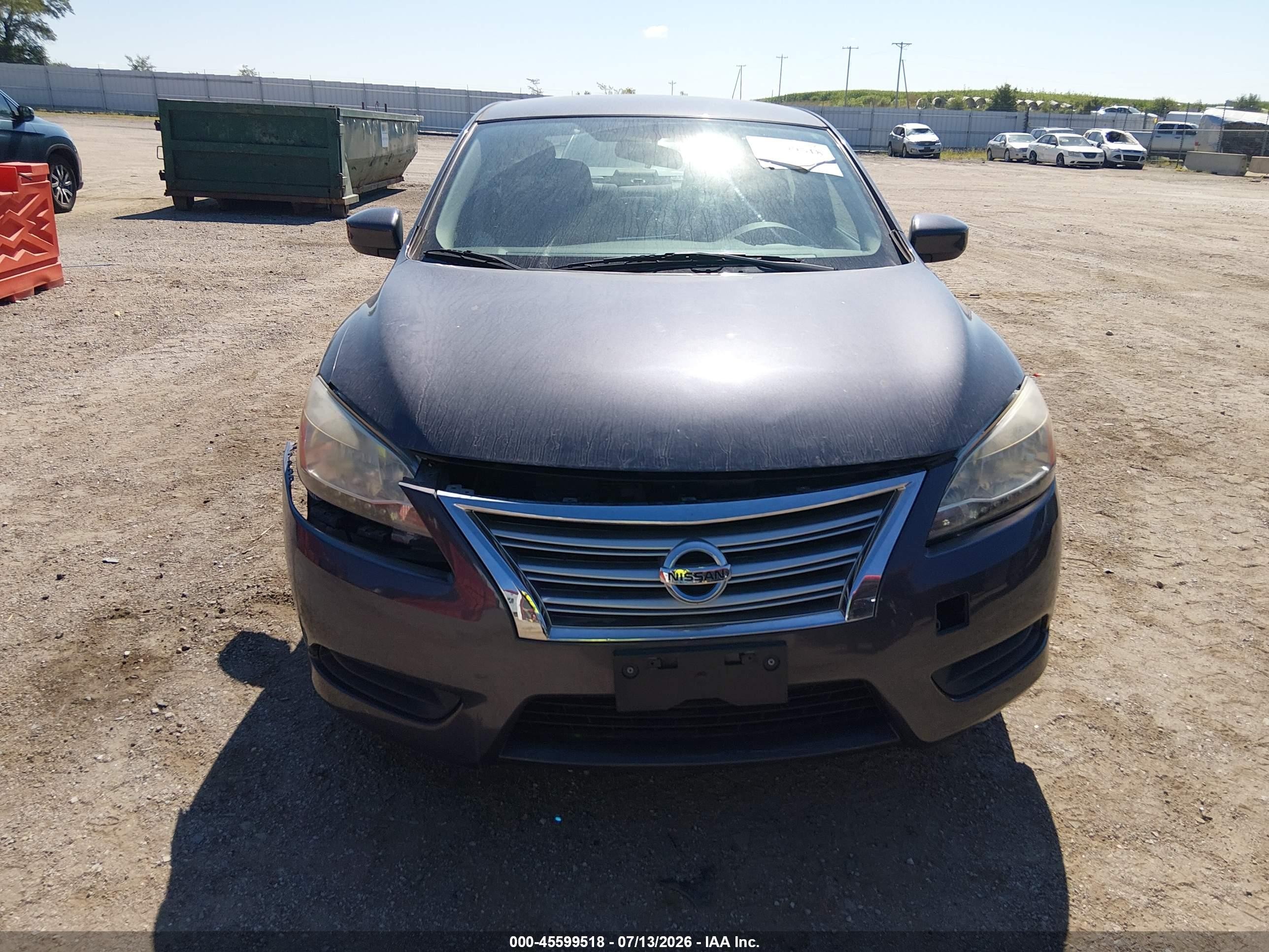 2014 Nissan Sentra Sv Gray vin: 3N1AB7AP1EL669328