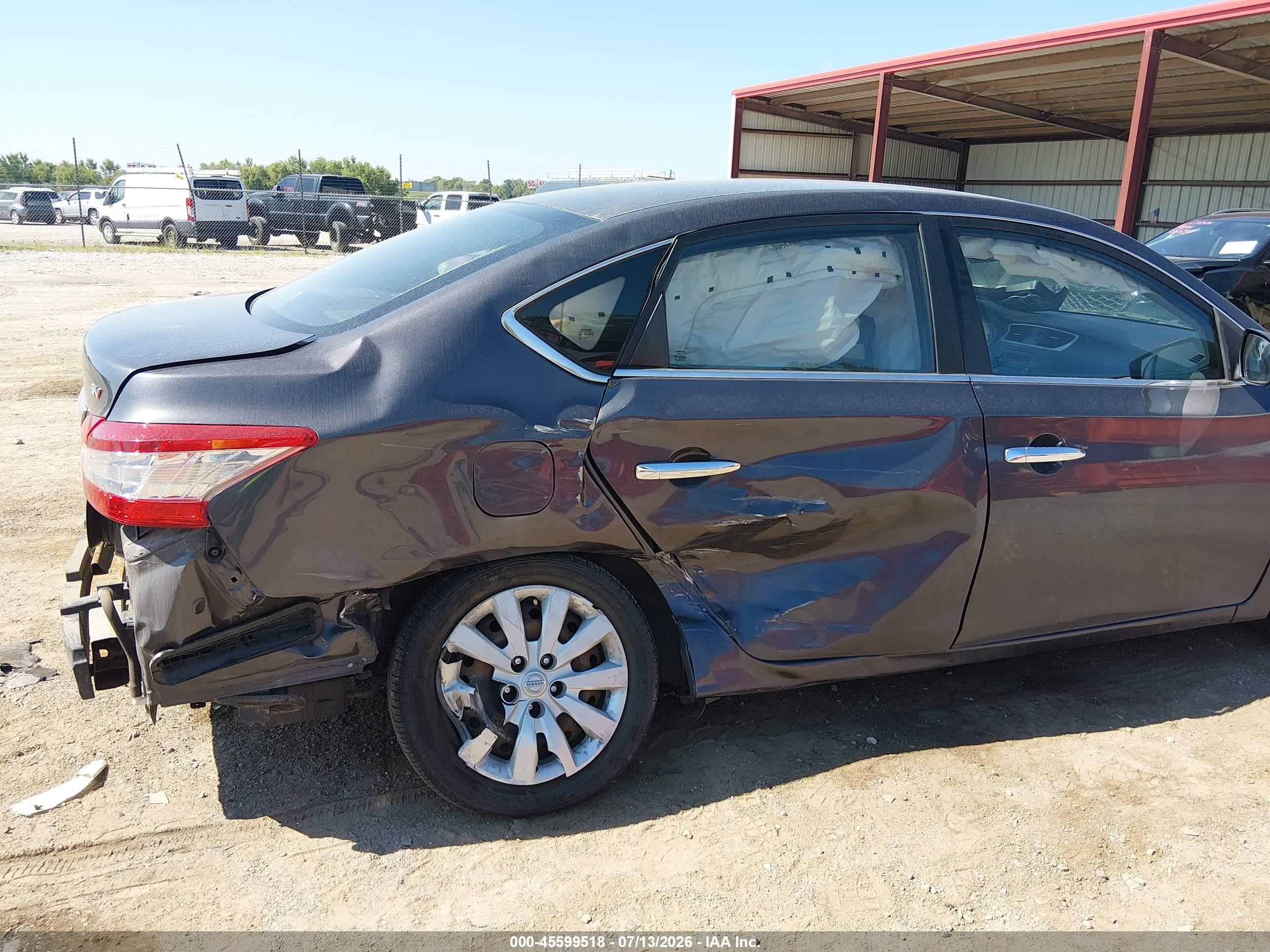 2014 Nissan Sentra Sv Gray vin: 3N1AB7AP1EL669328