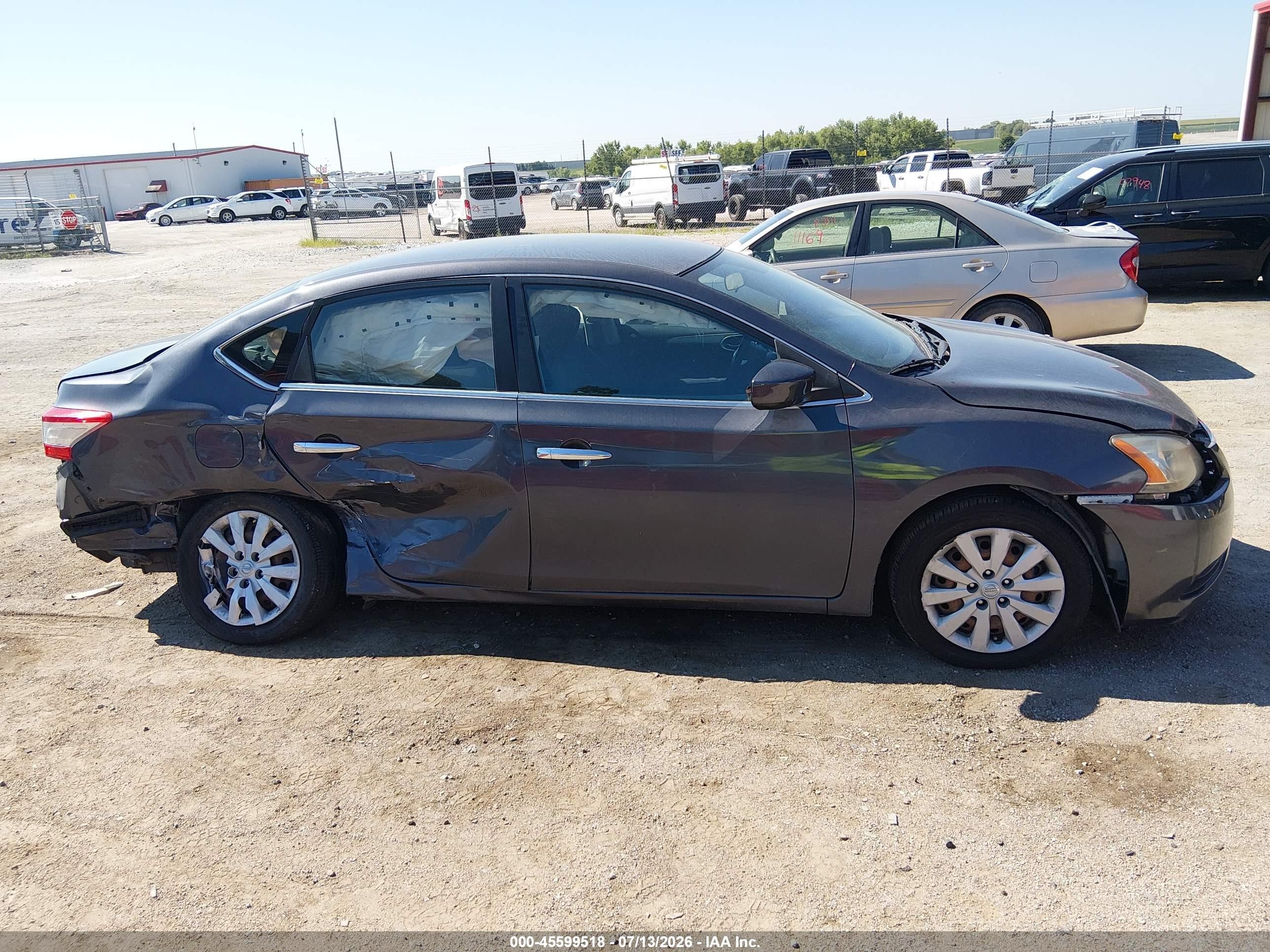 2014 Nissan Sentra Sv Gray vin: 3N1AB7AP1EL669328
