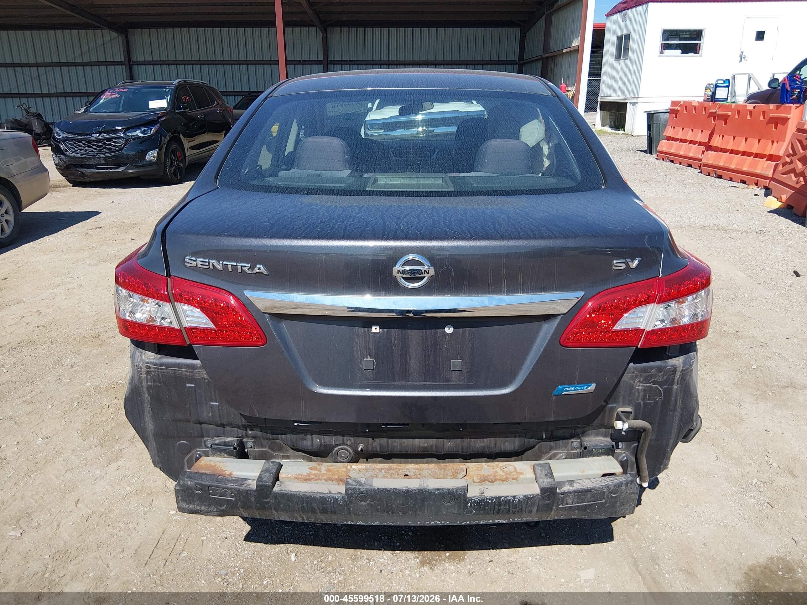2014 Nissan Sentra Sv Gray vin: 3N1AB7AP1EL669328