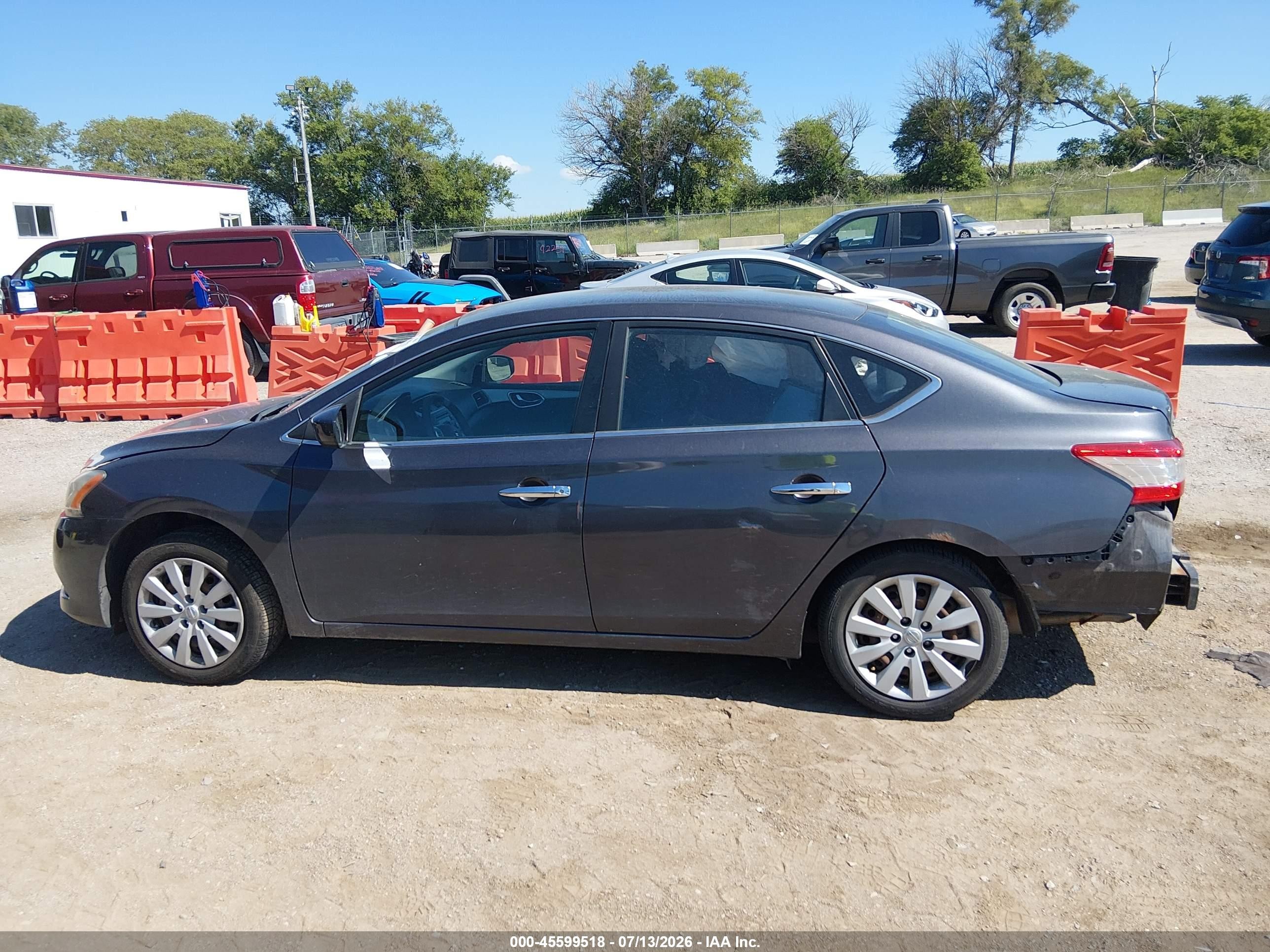 2014 Nissan Sentra Sv Gray vin: 3N1AB7AP1EL669328