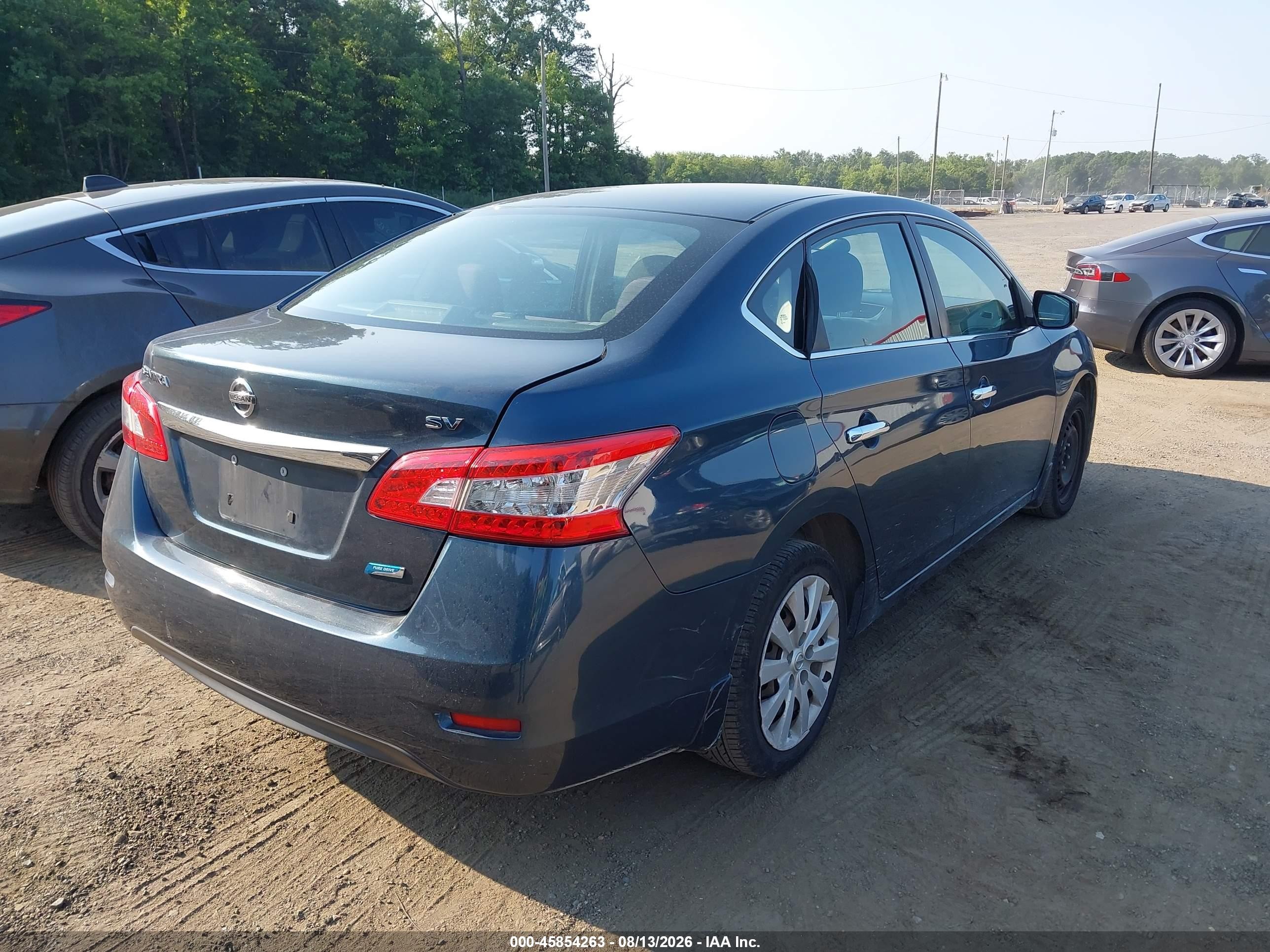 2014 Nissan Sentra Fe+ S/fe+ Sv/s/sl/sr/sv Light Blue vin: 3N1AB7AP1EL669572