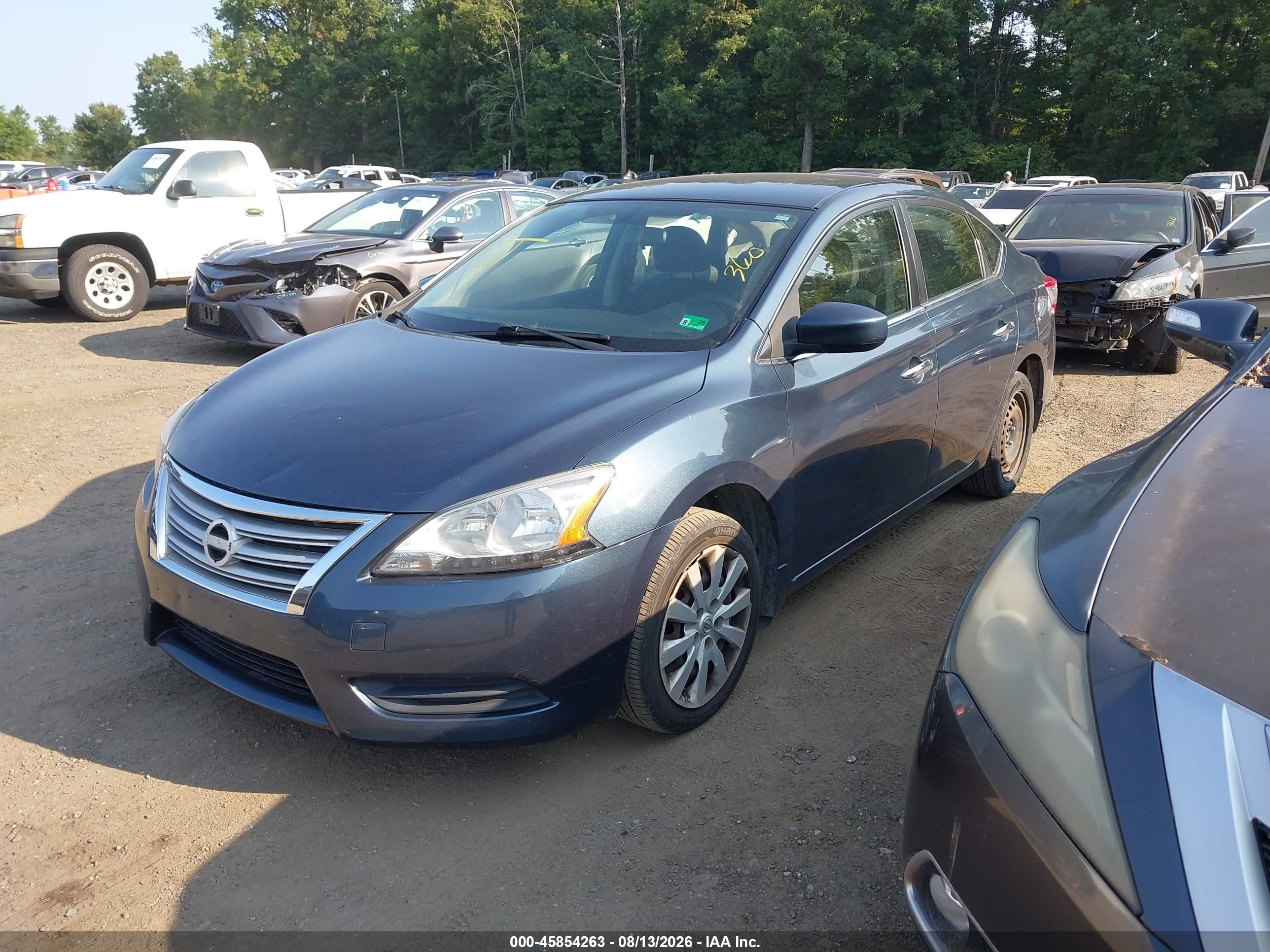 2014 Nissan Sentra Fe+ S/fe+ Sv/s/sl/sr/sv Light Blue vin: 3N1AB7AP1EL669572