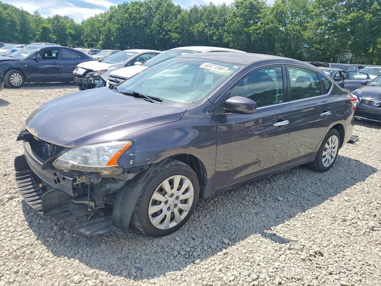 2014 Nissan Sentra Sv Gray vin: 3N1AB7AP1EL670799