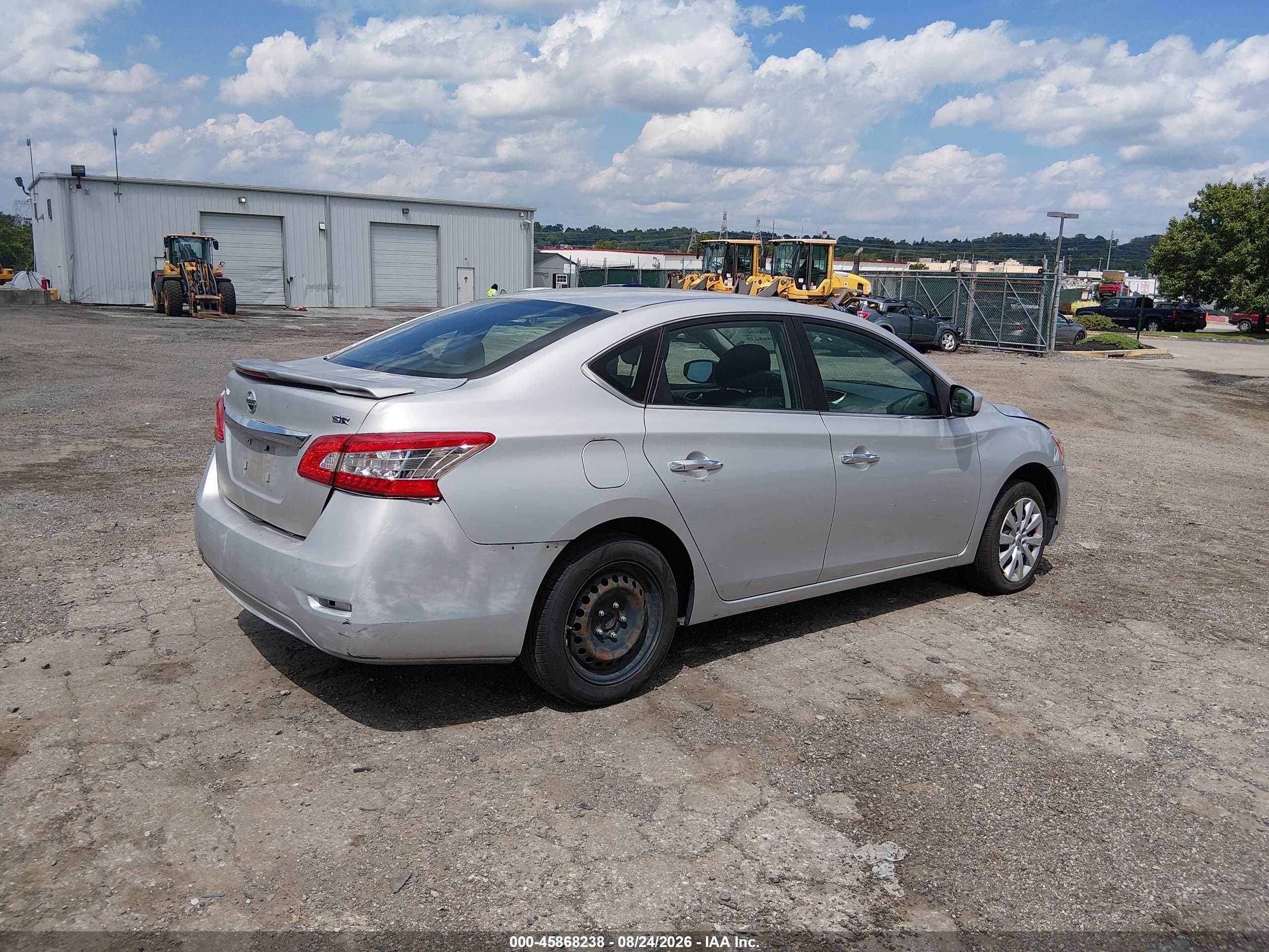 2014 Nissan Sentra Fe+ S/fe+ Sv/s/sl/sr/sv Серебряный vin: 3N1AB7AP1EL672830