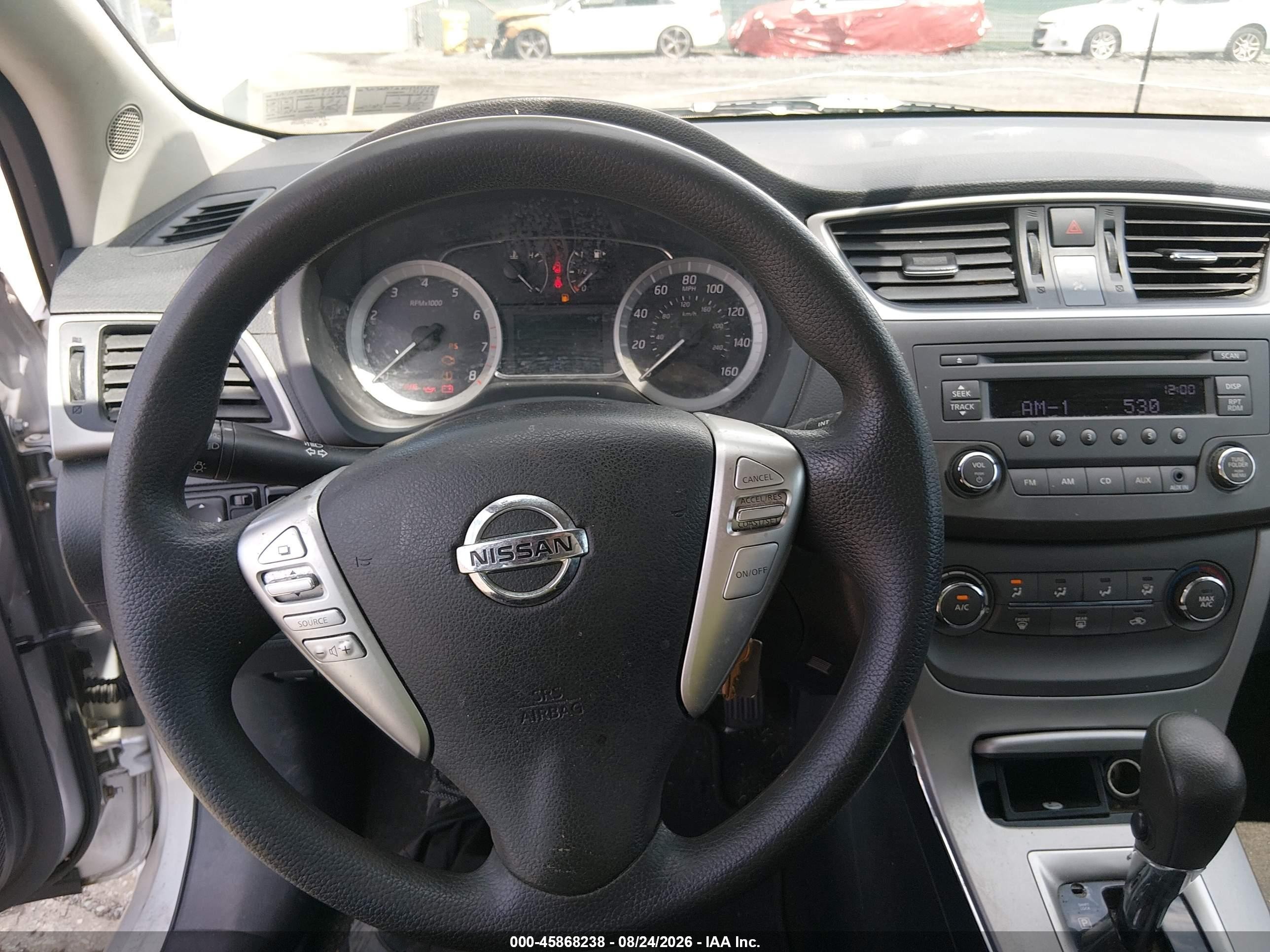 2014 Nissan Sentra Fe+ S/fe+ Sv/s/sl/sr/sv Серебряный vin: 3N1AB7AP1EL672830