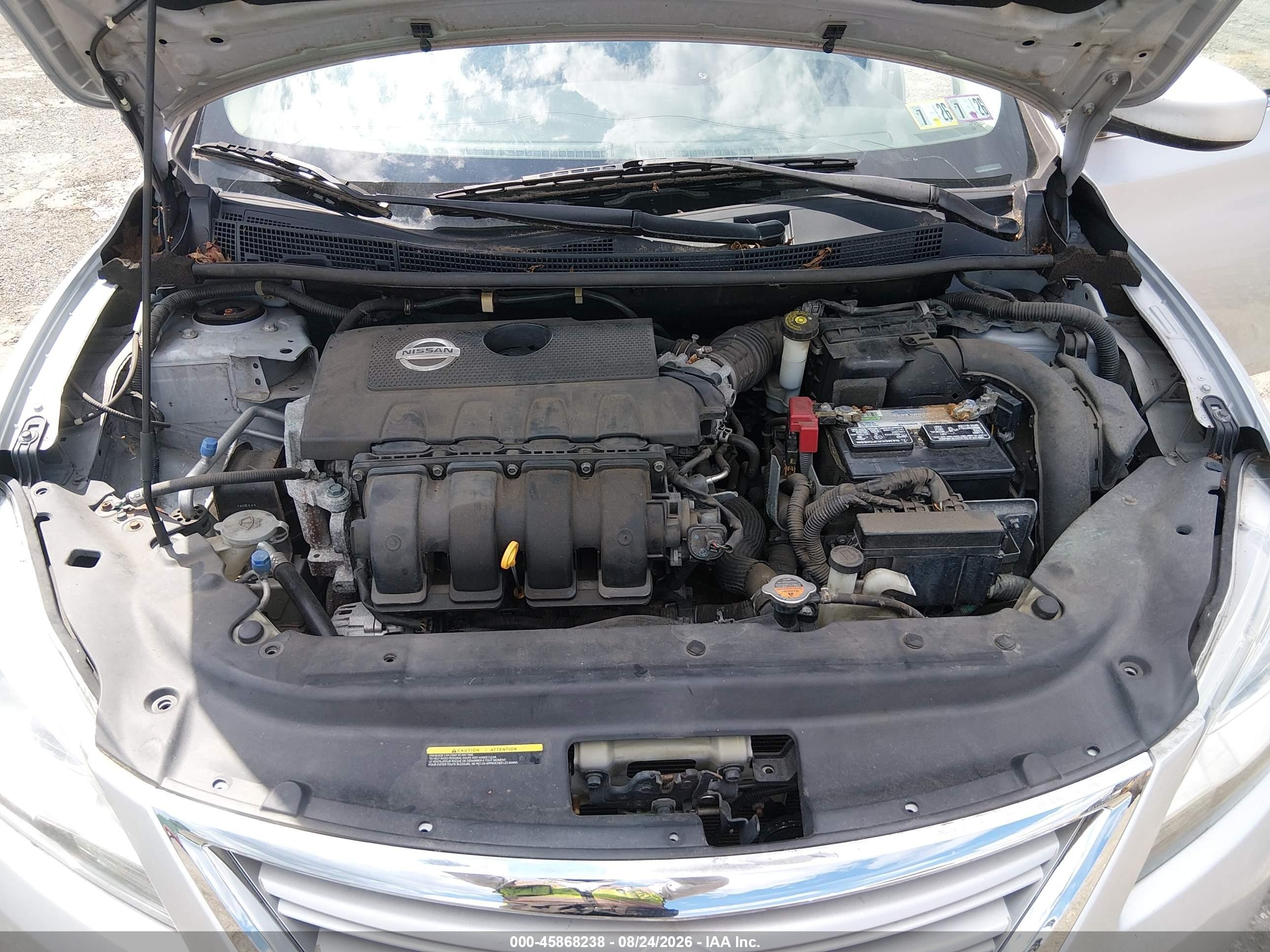2014 Nissan Sentra Fe+ S/fe+ Sv/s/sl/sr/sv Серебряный vin: 3N1AB7AP1EL672830