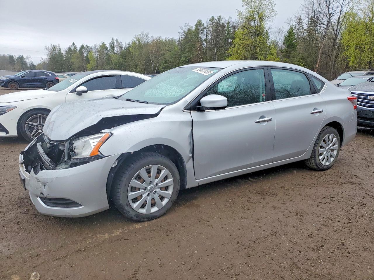 2014 Nissan Sentra S Серебряный vin: 3N1AB7AP1EL674786