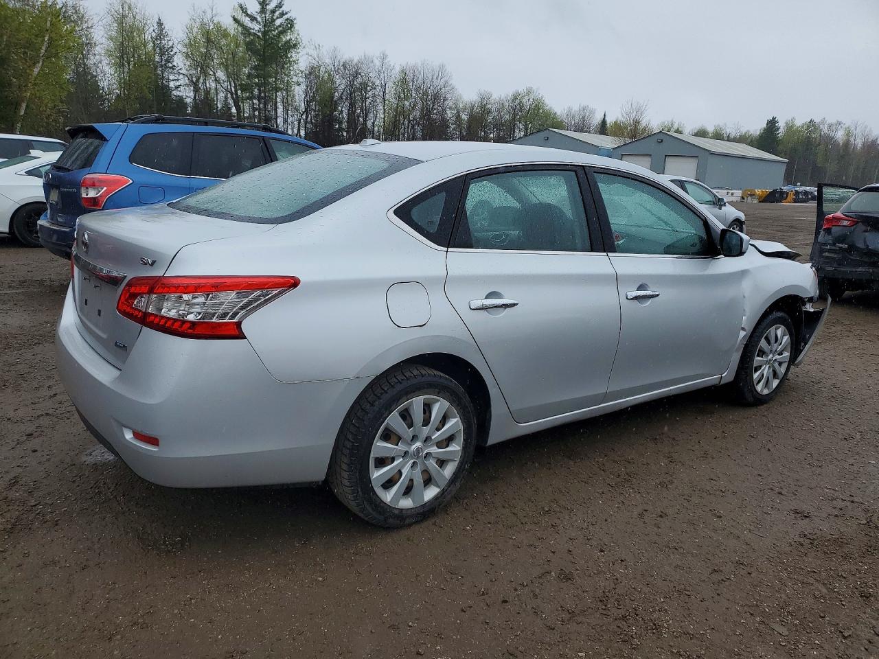 2014 Nissan Sentra S Silver vin: 3N1AB7AP1EL674786
