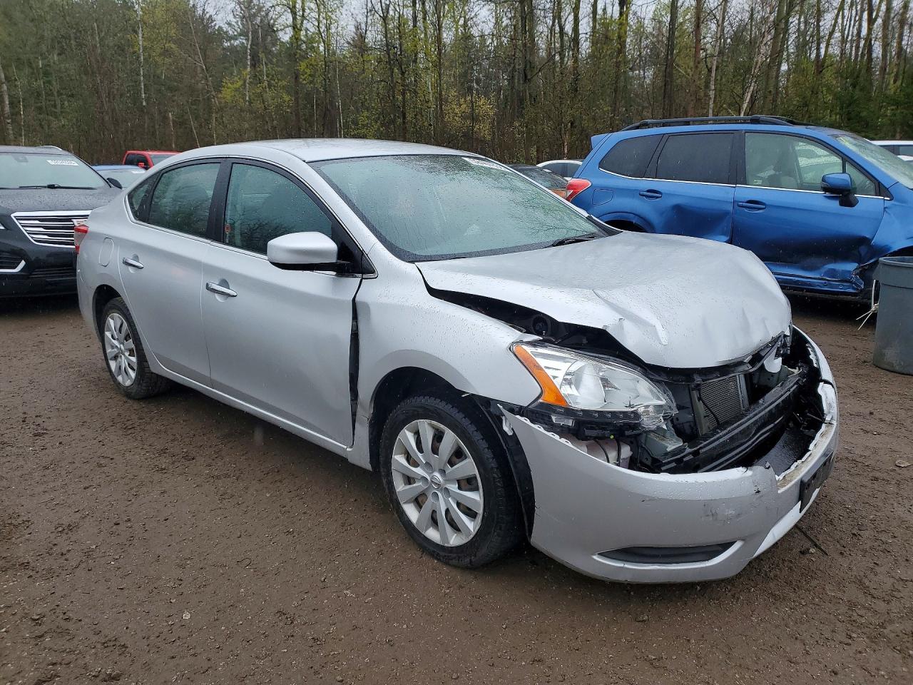 2014 Nissan Sentra S Silver vin: 3N1AB7AP1EL674786