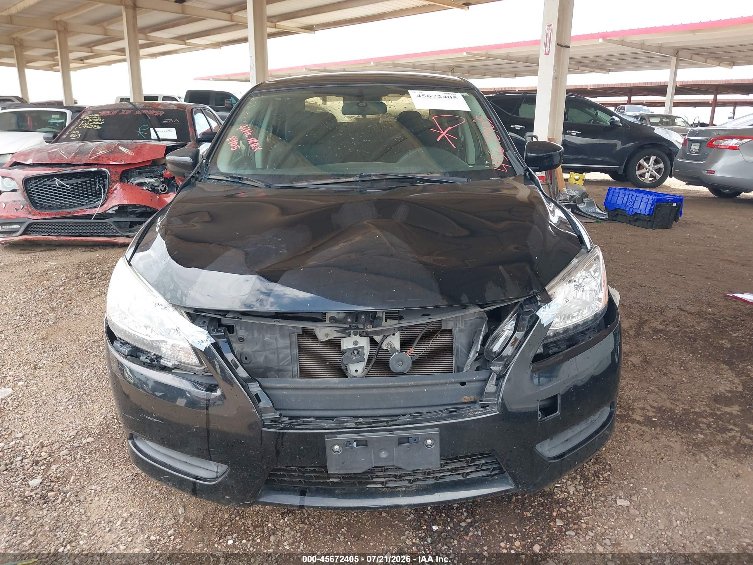2014 Nissan Sentra Sv Black vin: 3N1AB7AP1EL674805