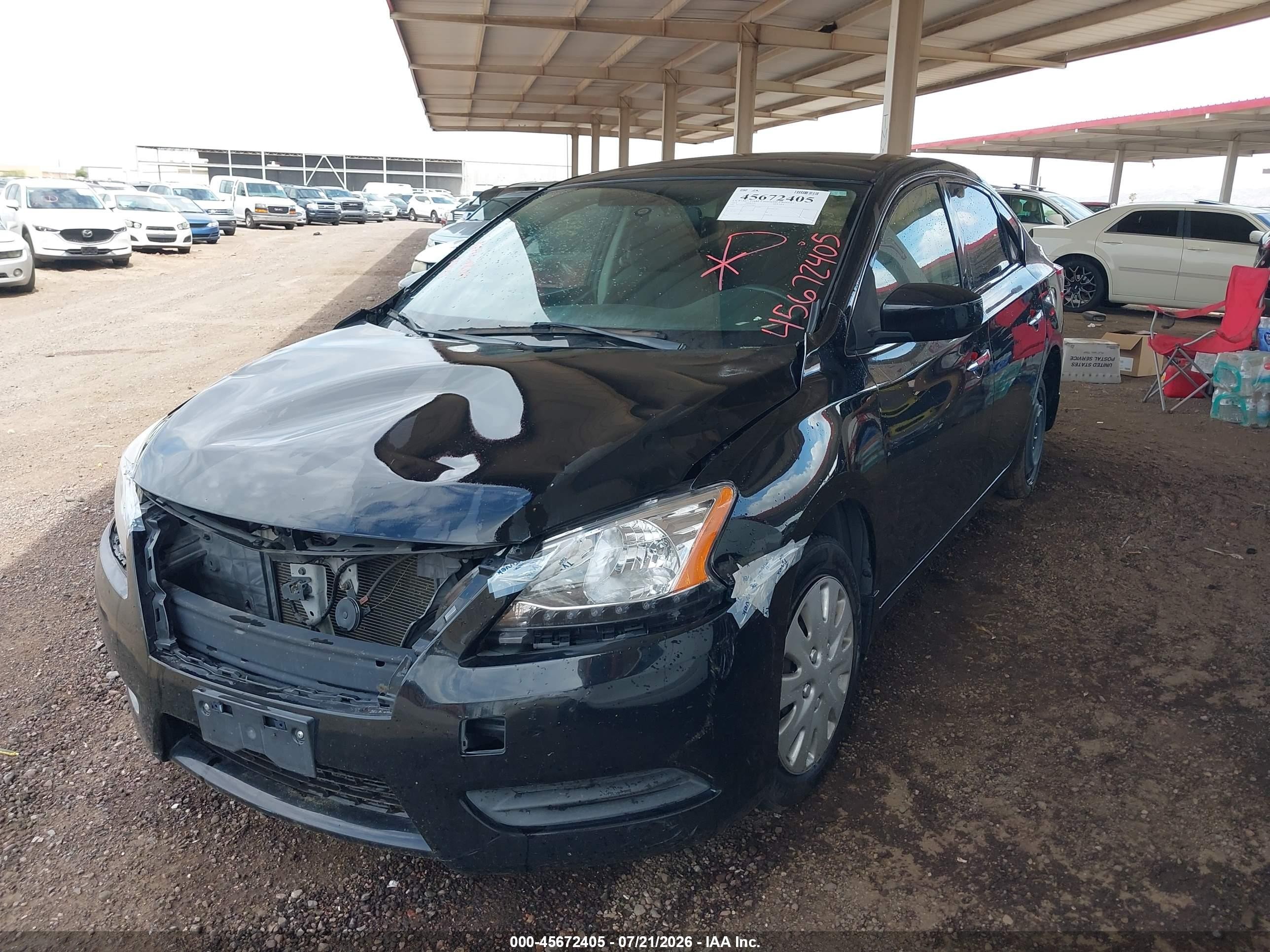 2014 Nissan Sentra Sv Black vin: 3N1AB7AP1EL674805