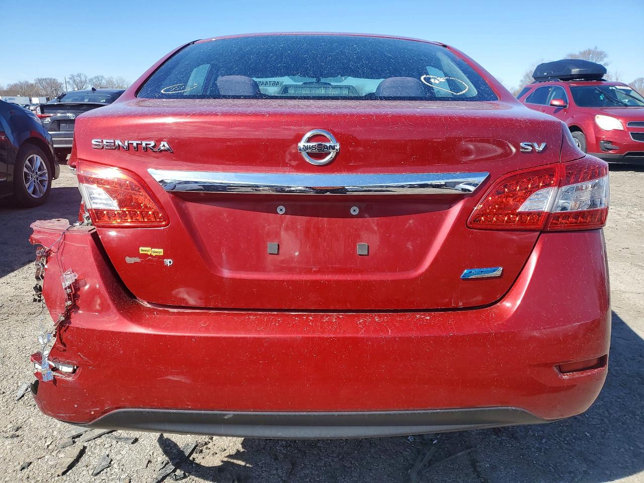 2014 Nissan Sentra Sv Red vin: 3N1AB7AP1EL675579