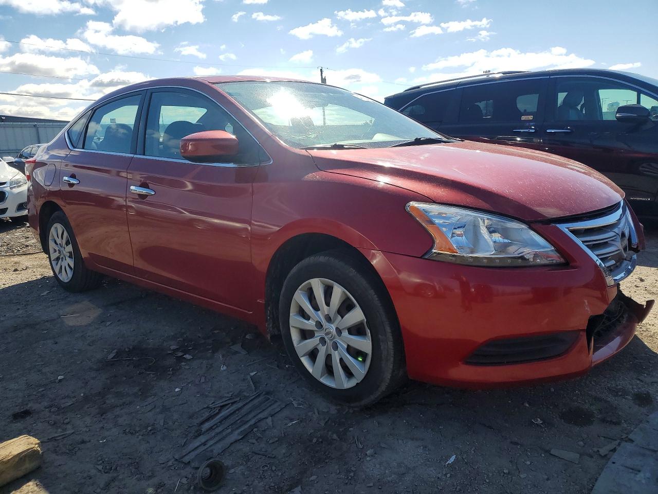 2014 Nissan Sentra Sv Red vin: 3N1AB7AP1EL675579