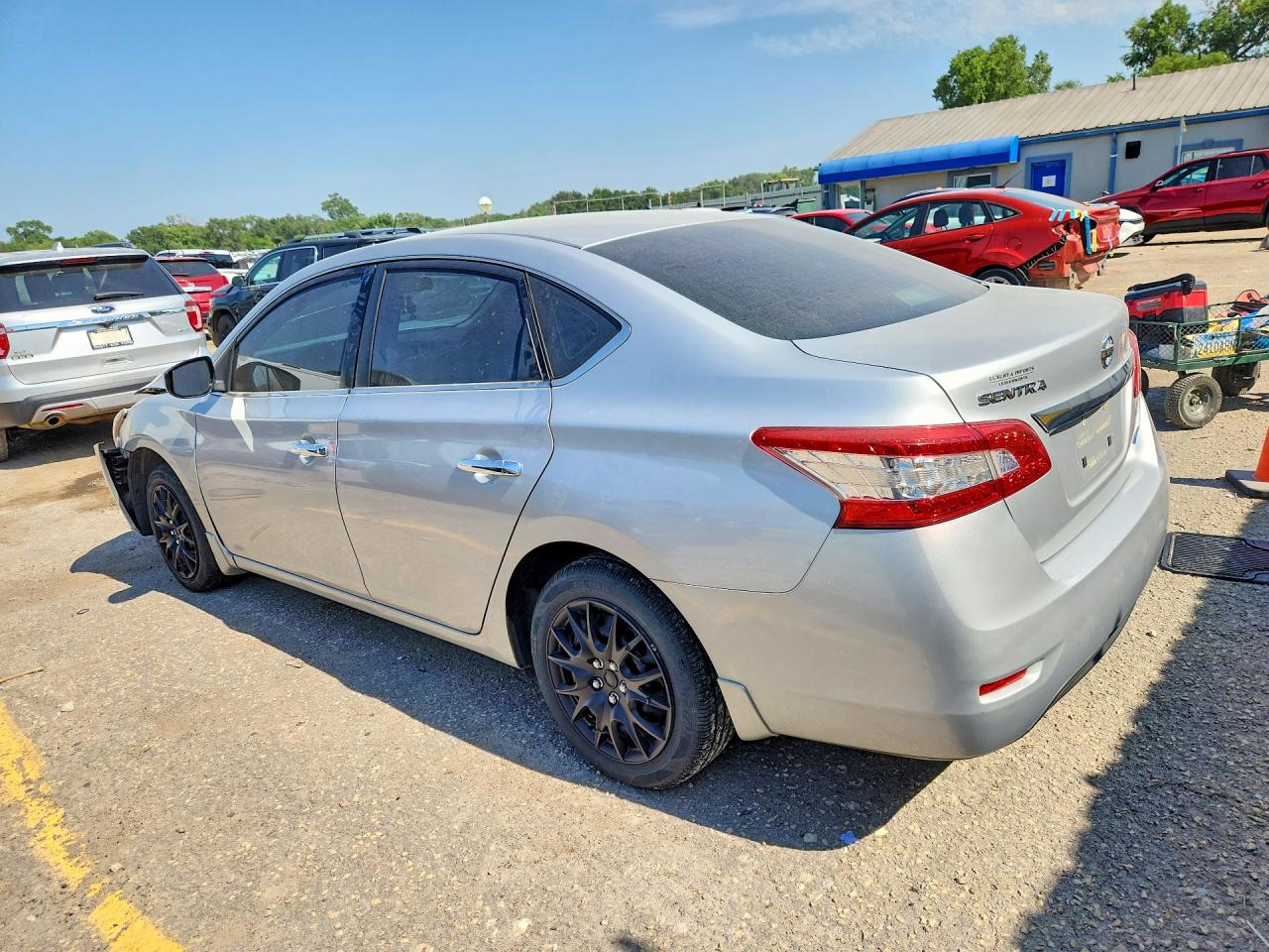 2014 Nissan Sentra Sv Silver vin: 3N1AB7AP1EL676697