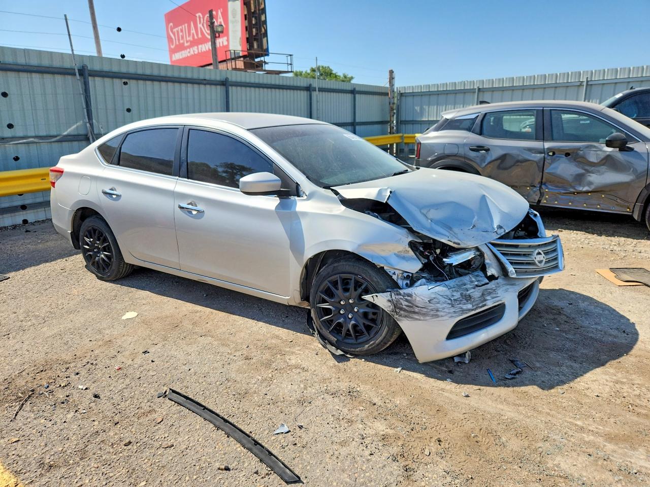 2014 Nissan Sentra Sv Silver vin: 3N1AB7AP1EL676697