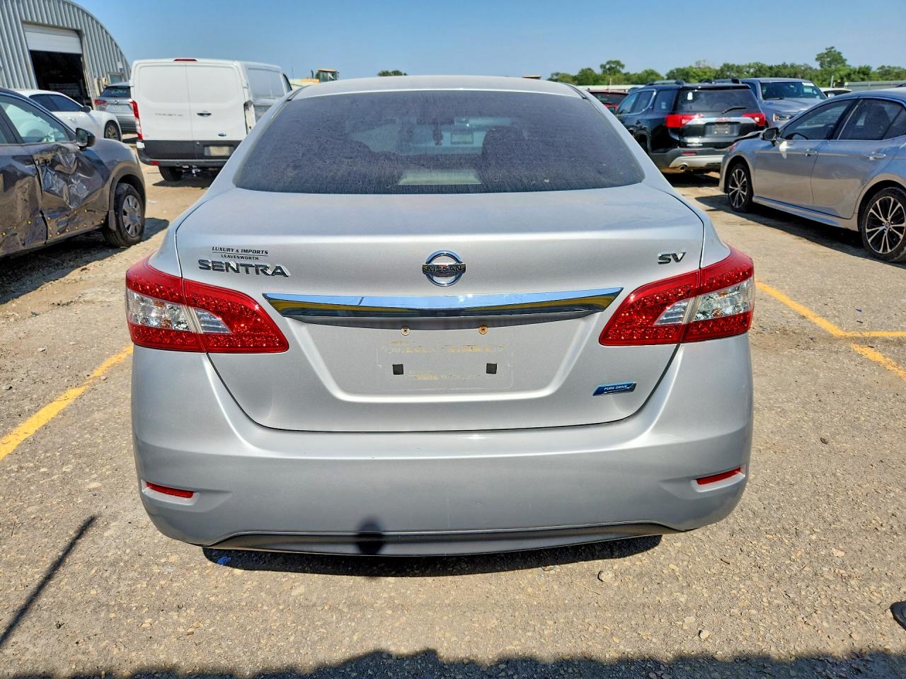 2014 Nissan Sentra Sv Silver vin: 3N1AB7AP1EL676697