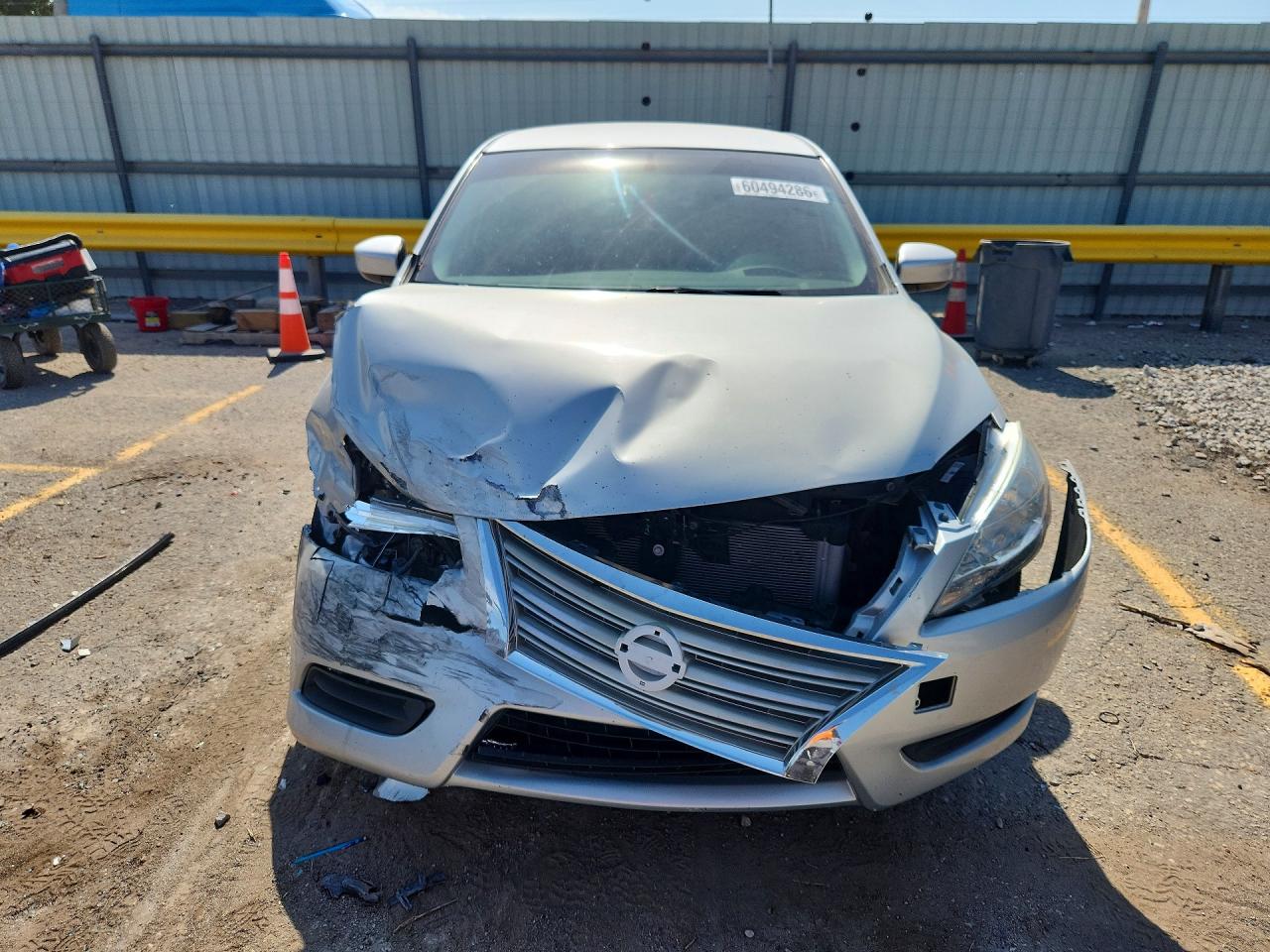 2014 Nissan Sentra Sv Silver vin: 3N1AB7AP1EL676697