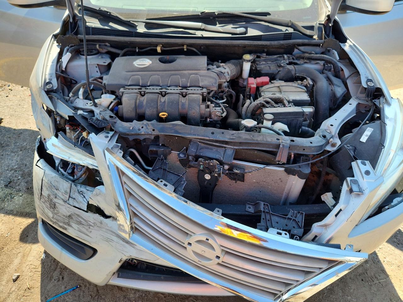 2014 Nissan Sentra Sv Silver vin: 3N1AB7AP1EL676697