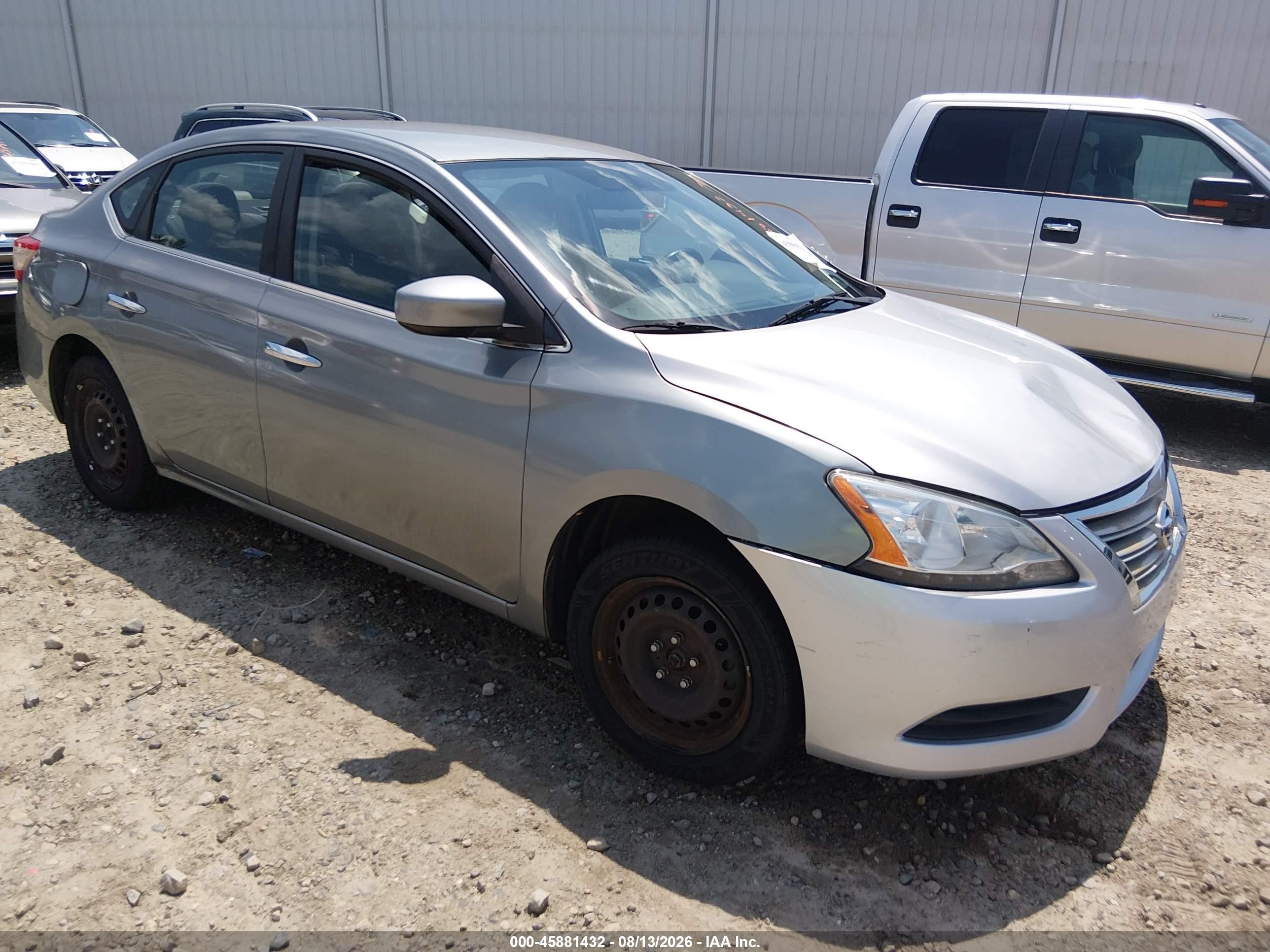 2014 Nissan Sentra S Silver vin: 3N1AB7AP1EL679809