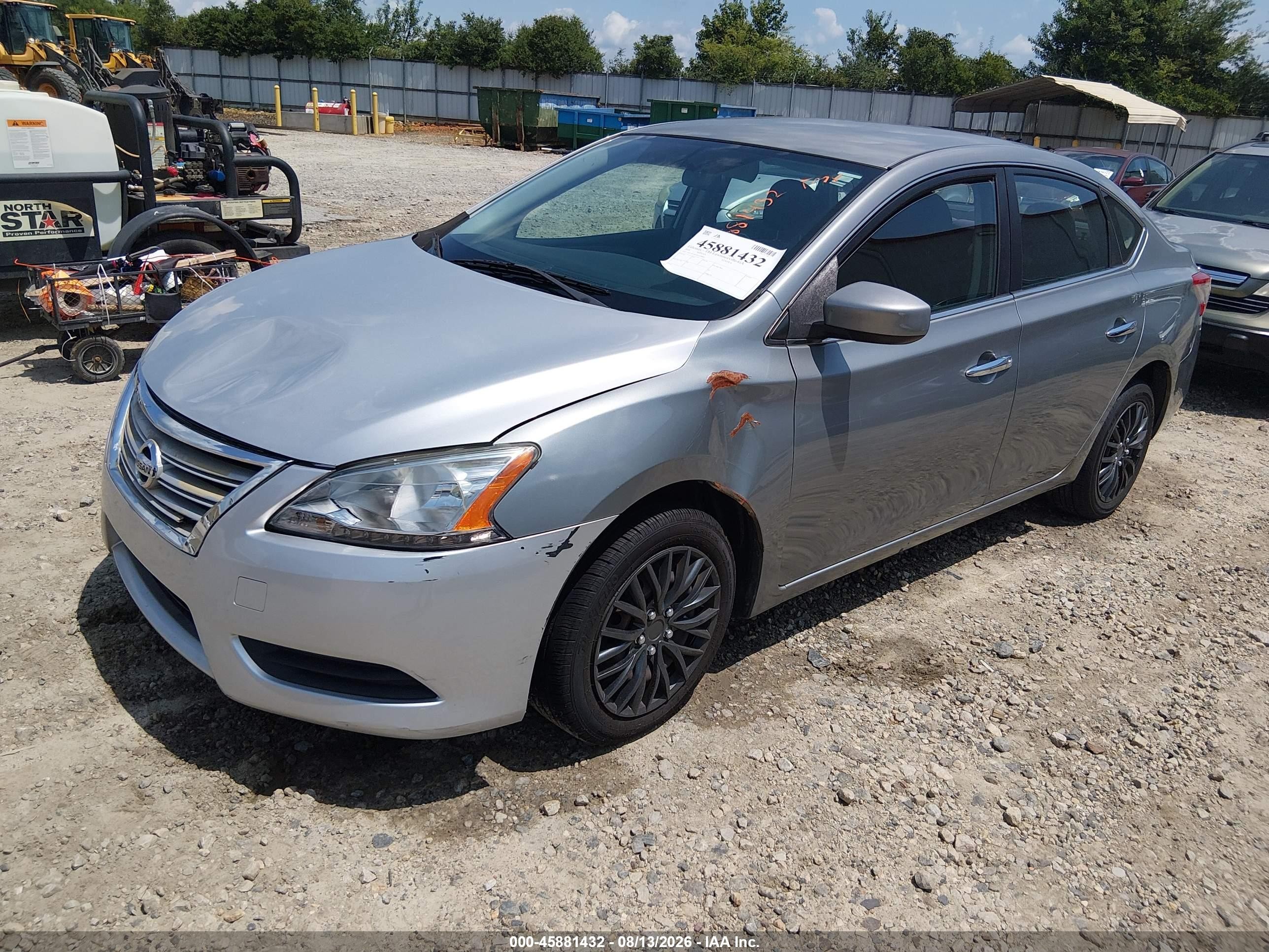 2014 Nissan Sentra S Silver vin: 3N1AB7AP1EL679809