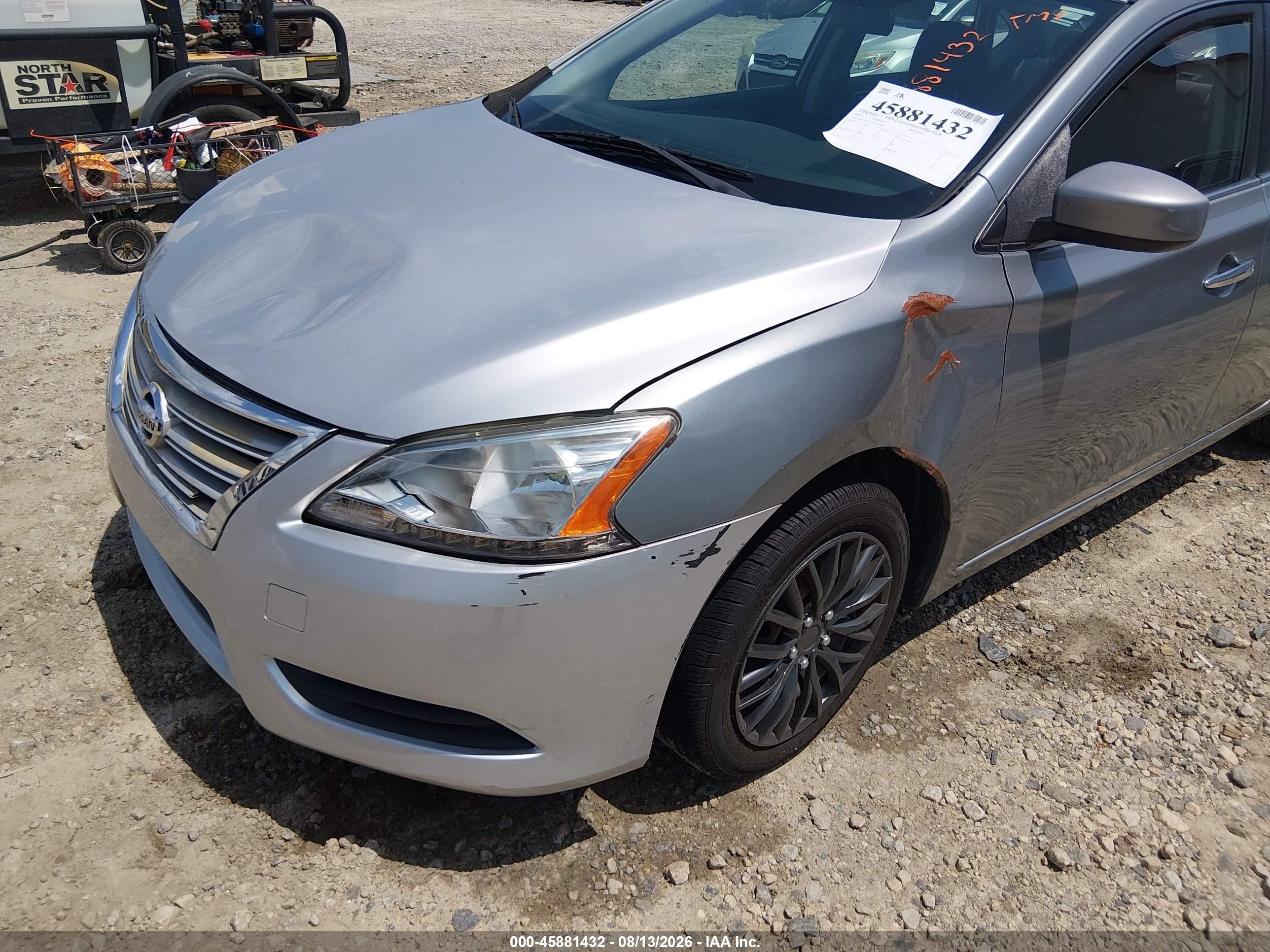 2014 Nissan Sentra S Silver vin: 3N1AB7AP1EL679809