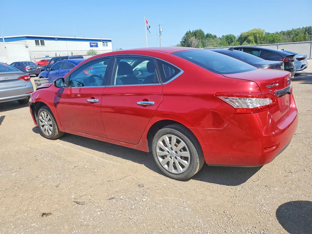 2014 Nissan Sentra S Красный vin: 3N1AB7AP1EL682676