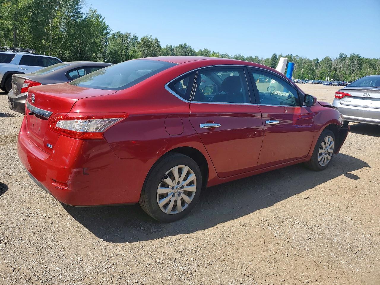 2014 Nissan Sentra S Красный vin: 3N1AB7AP1EL682676