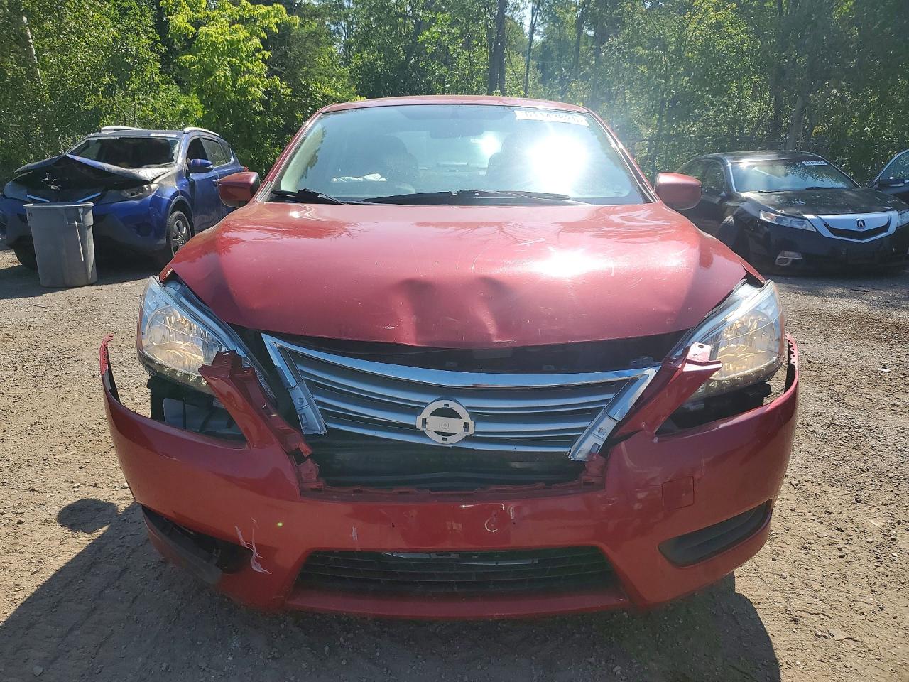 2014 Nissan Sentra S Красный vin: 3N1AB7AP1EL682676