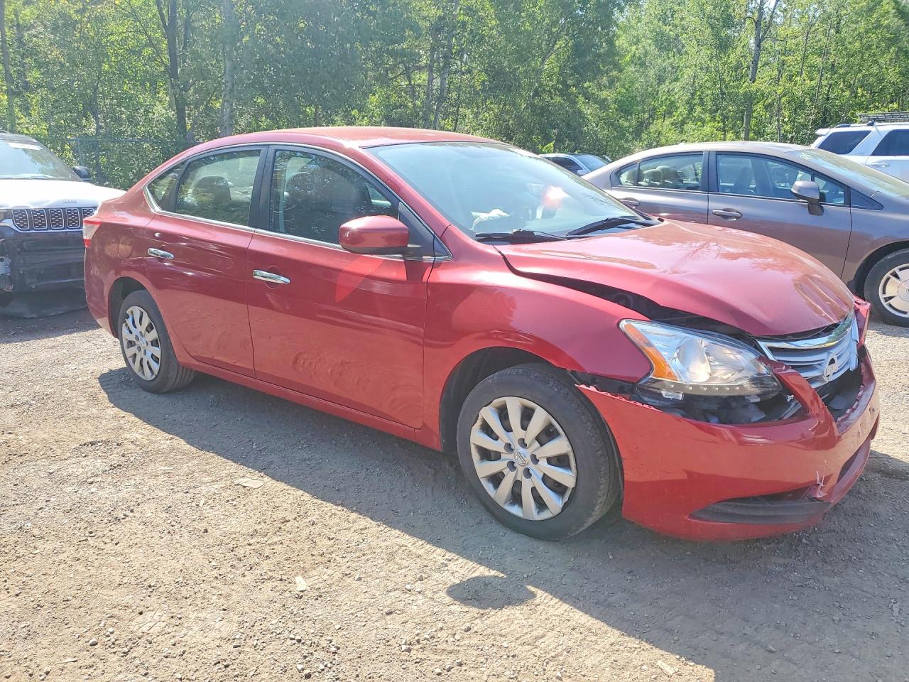2014 Nissan Sentra S Красный vin: 3N1AB7AP1EL682676