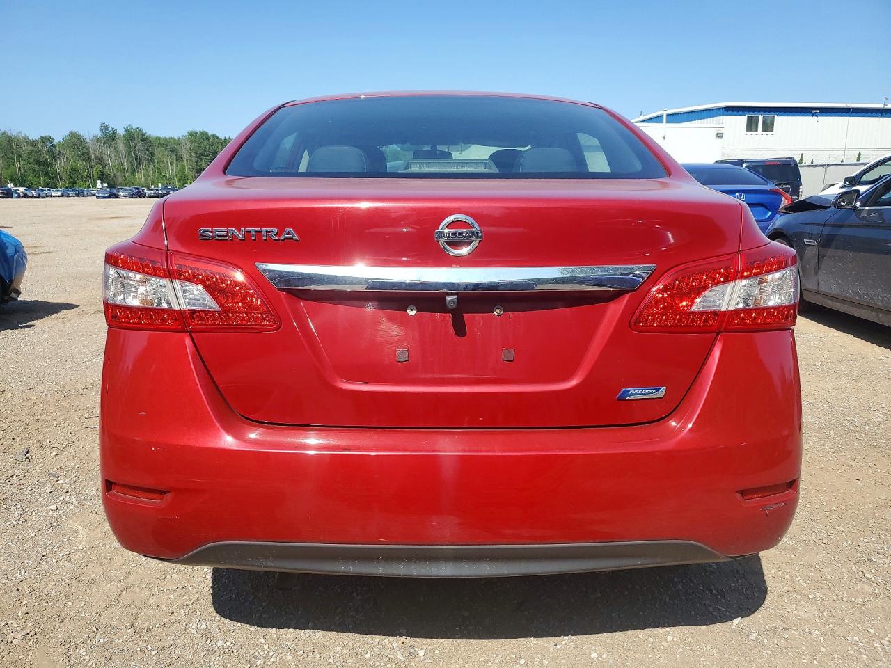 2014 Nissan Sentra S Красный vin: 3N1AB7AP1EL682676
