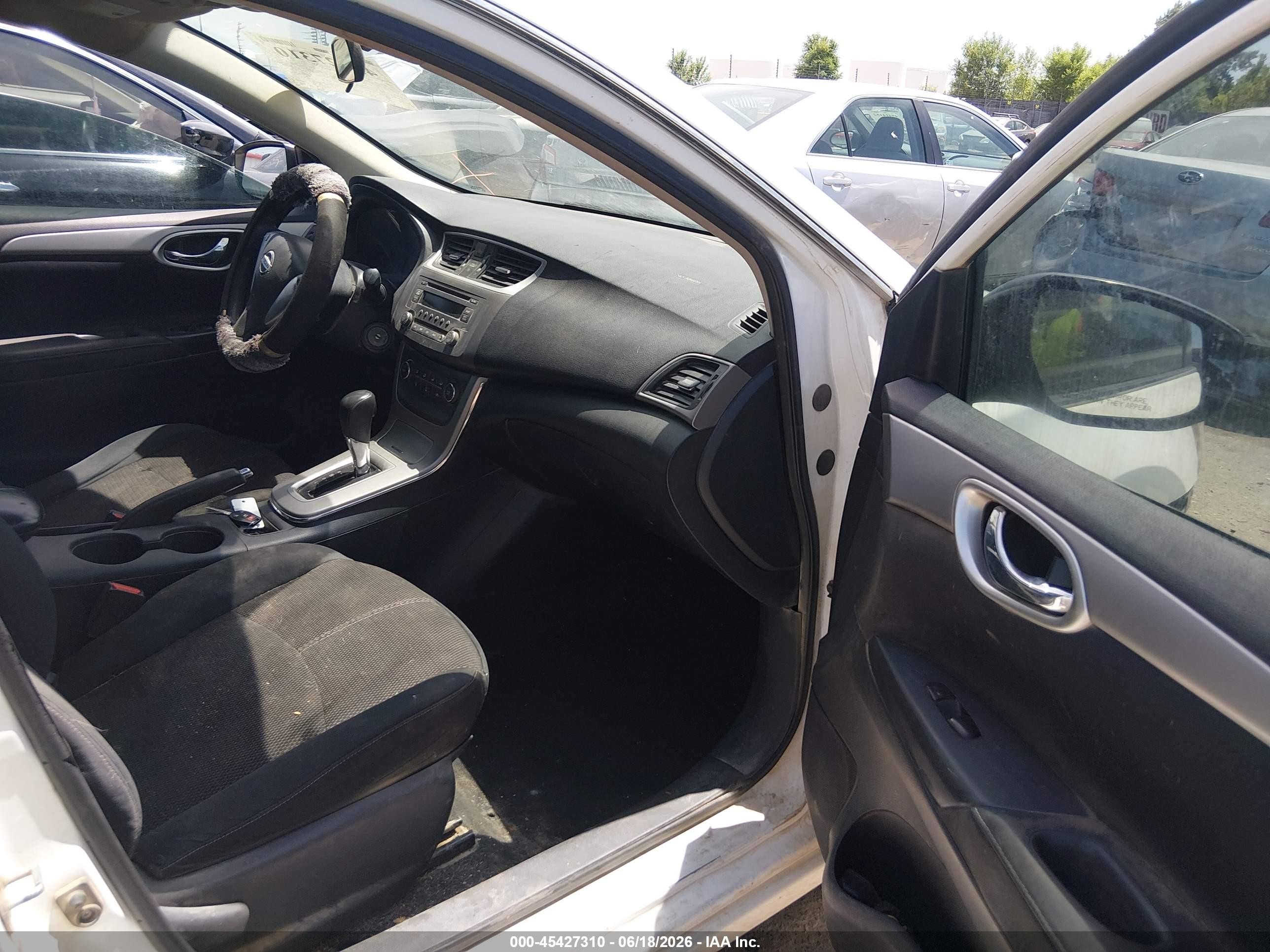 2014 Nissan Sentra S White vin: 3N1AB7AP1EL683231