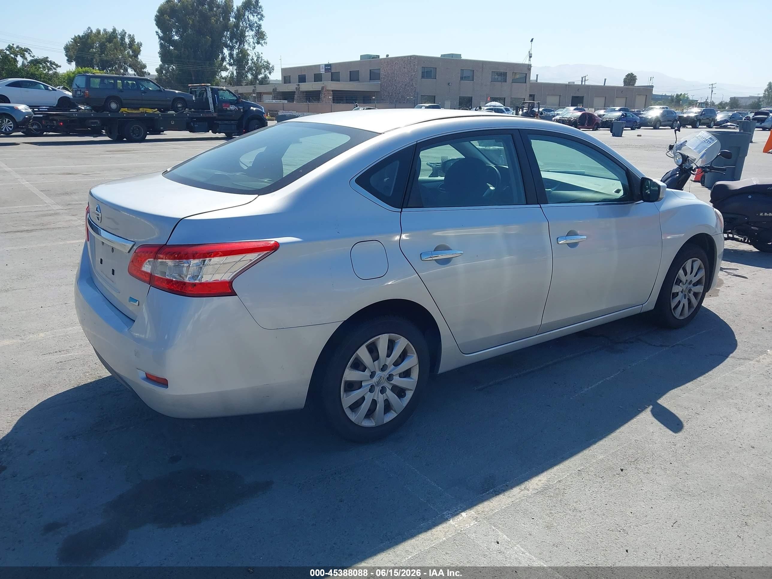 2014 Nissan Sentra S Silver vin: 3N1AB7AP1EL684296