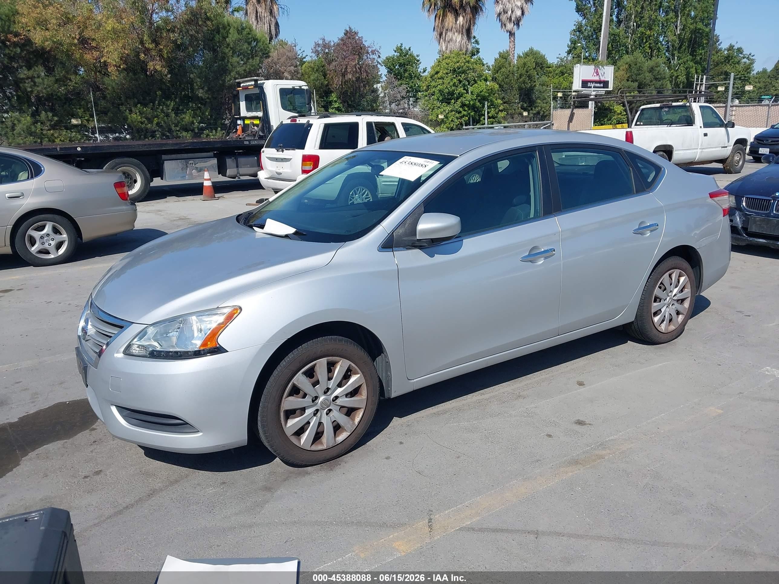 2014 Nissan Sentra S Silver vin: 3N1AB7AP1EL684296