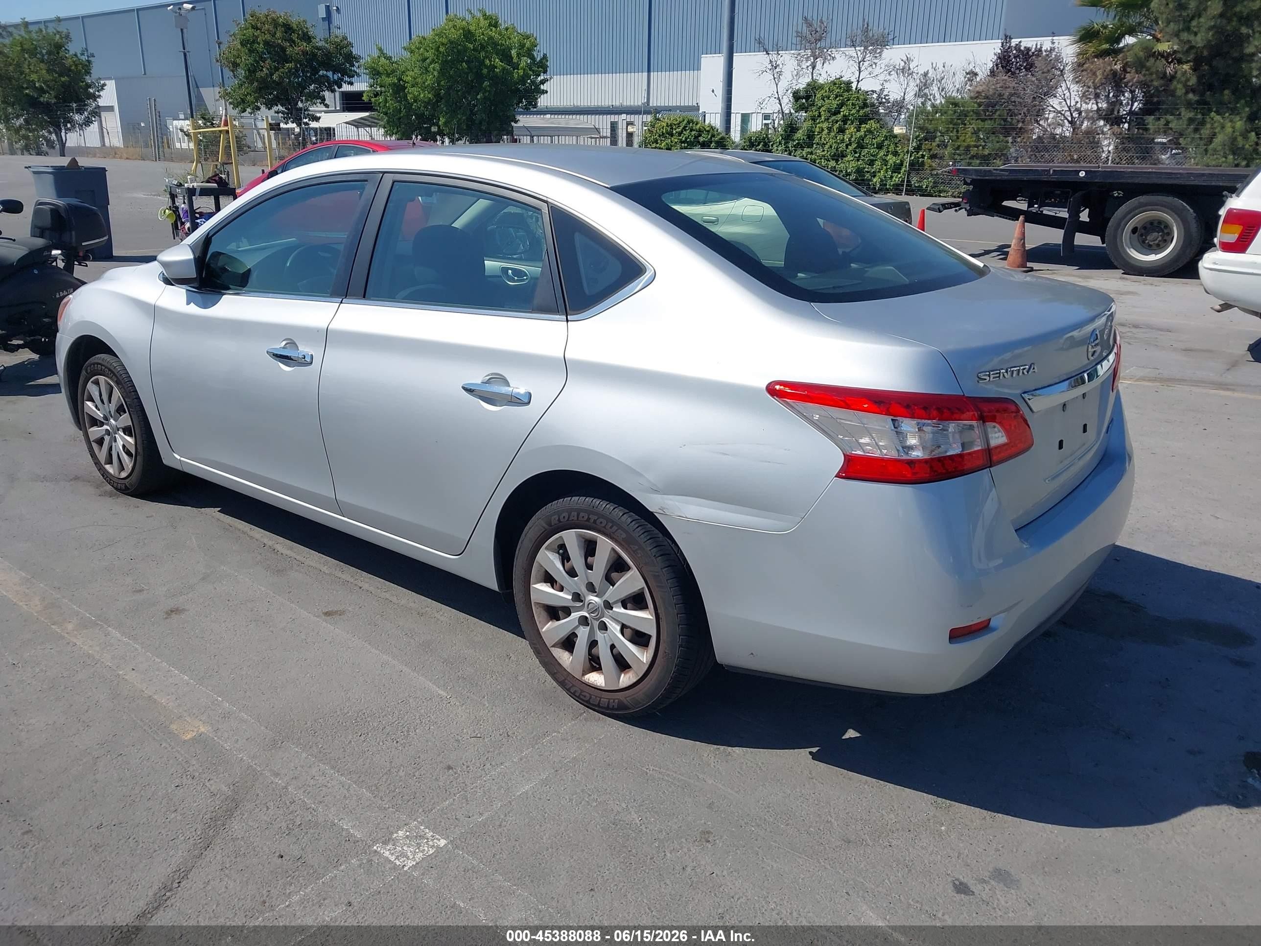 2014 Nissan Sentra S Silver vin: 3N1AB7AP1EL684296
