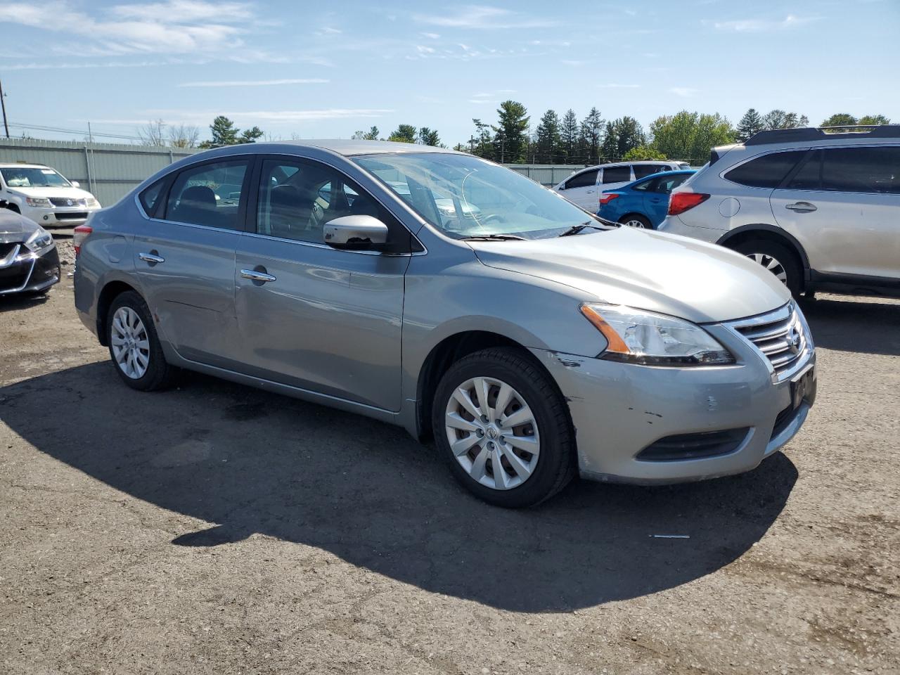 2014 Nissan Sentra S Silver vin: 3N1AB7AP1EL684444