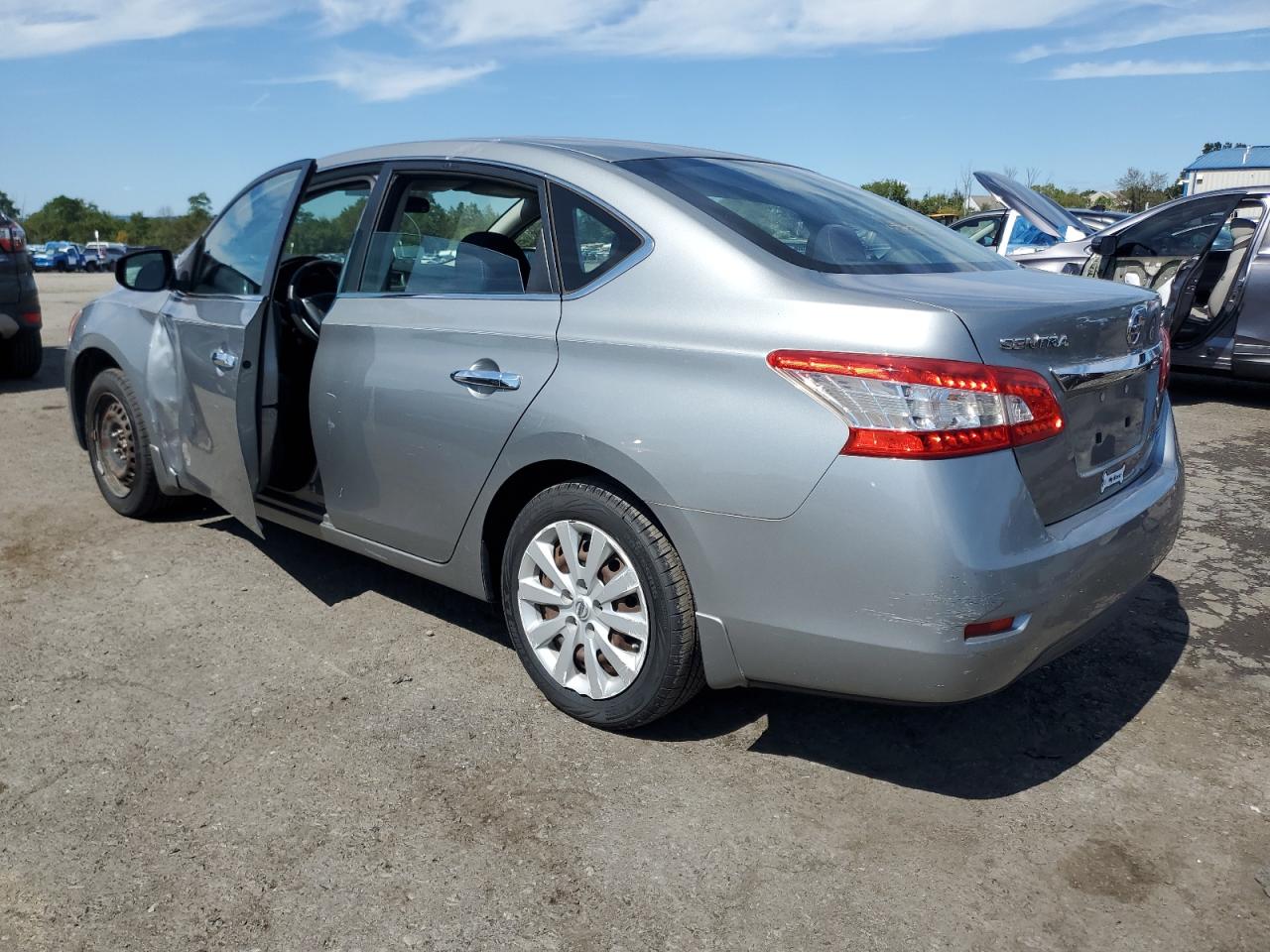 2014 Nissan Sentra S Silver vin: 3N1AB7AP1EL684444