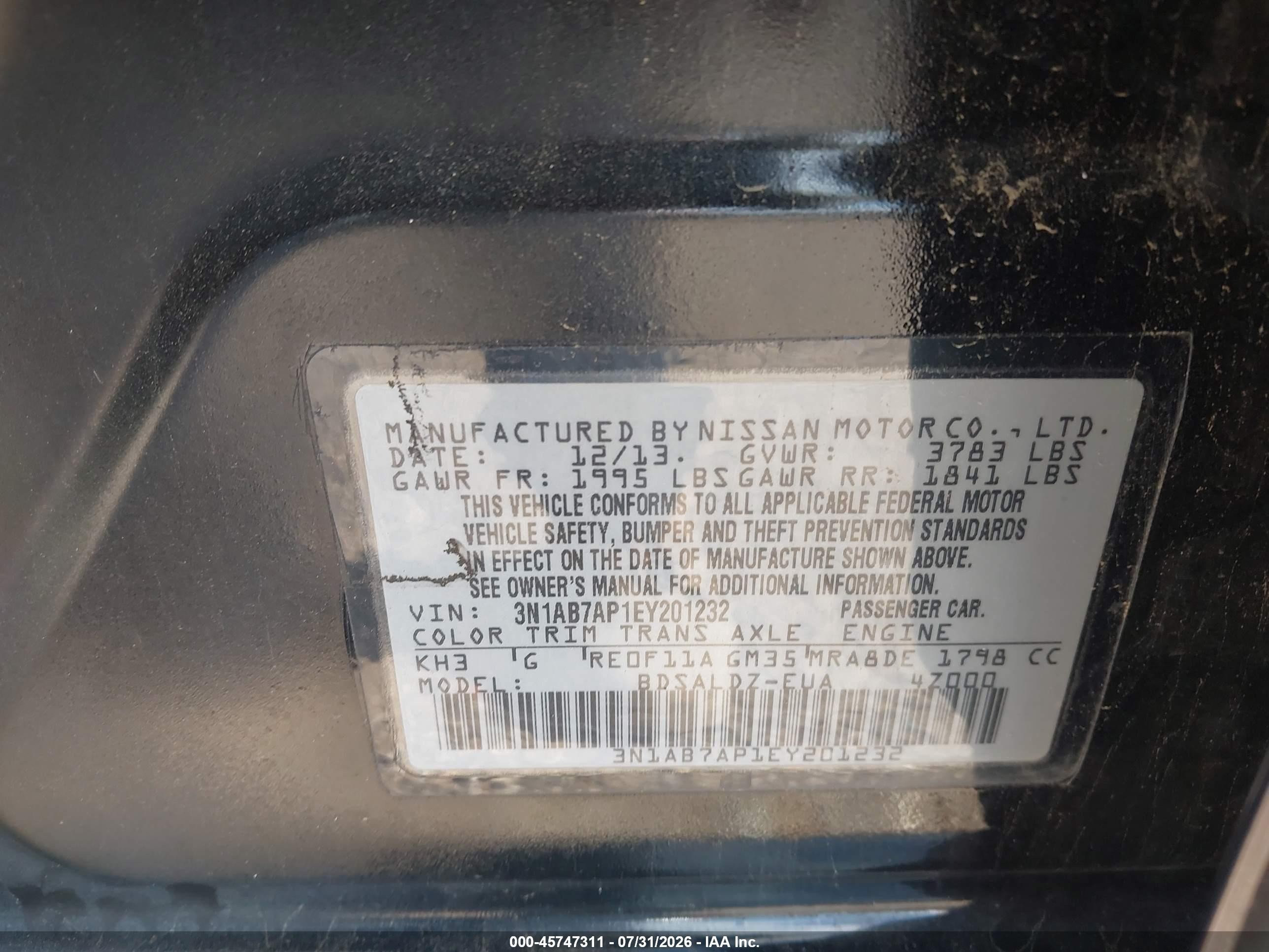 2014 Nissan Sentra Sv Черный vin: 3N1AB7AP1EY201232